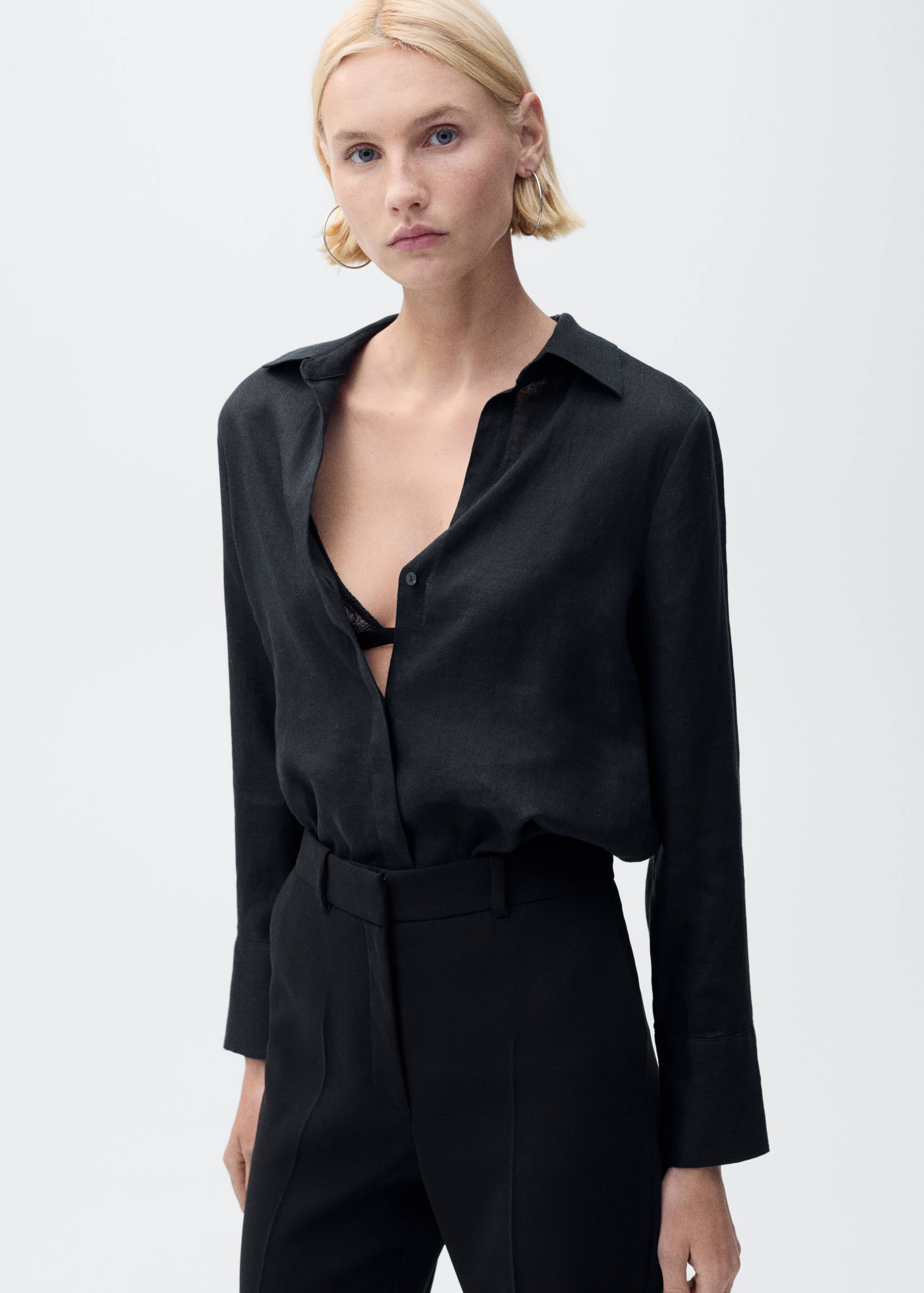 Chemise 100 % lin - Plan moyen