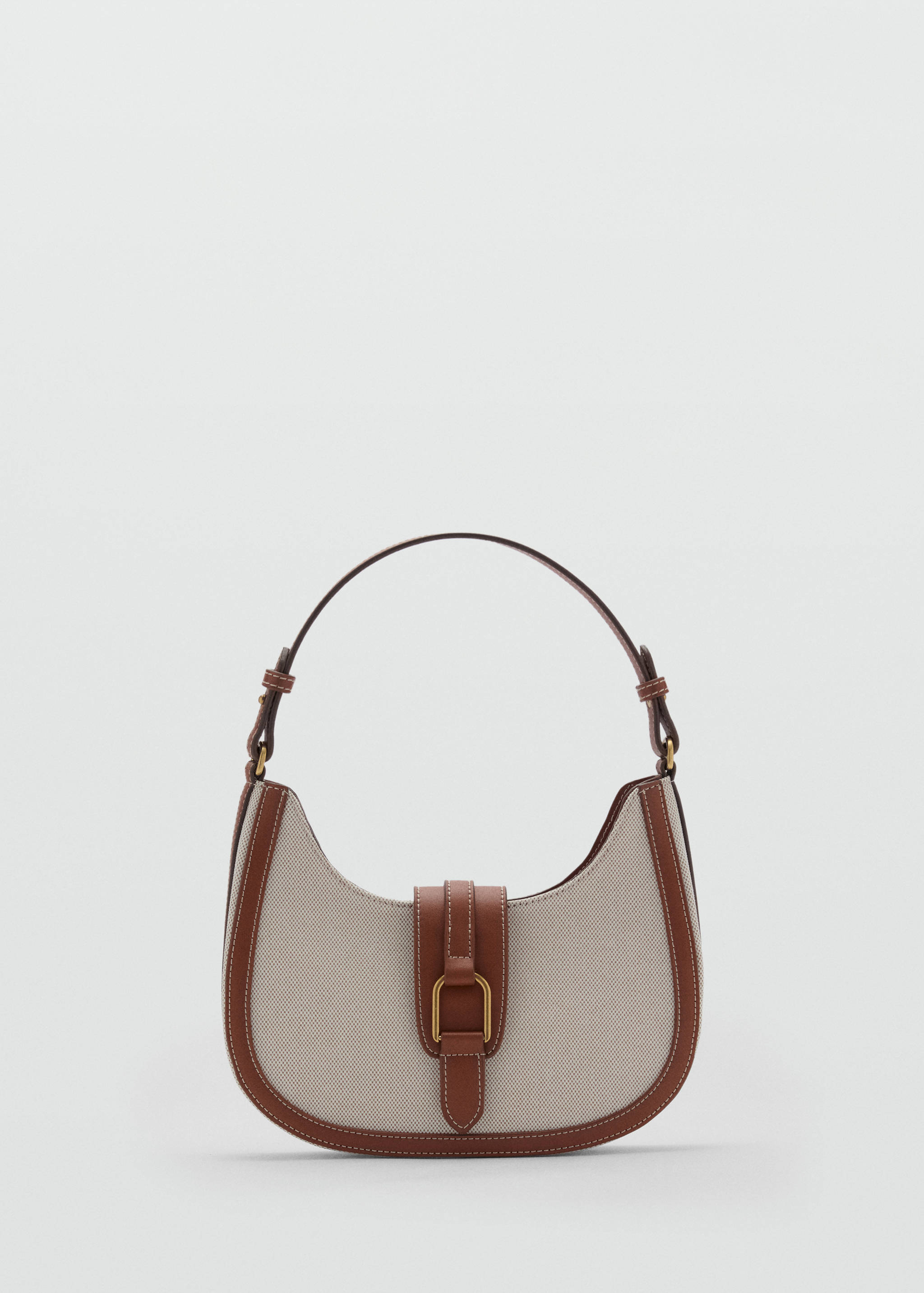 Contrast canvas shoulder bag - Article without model