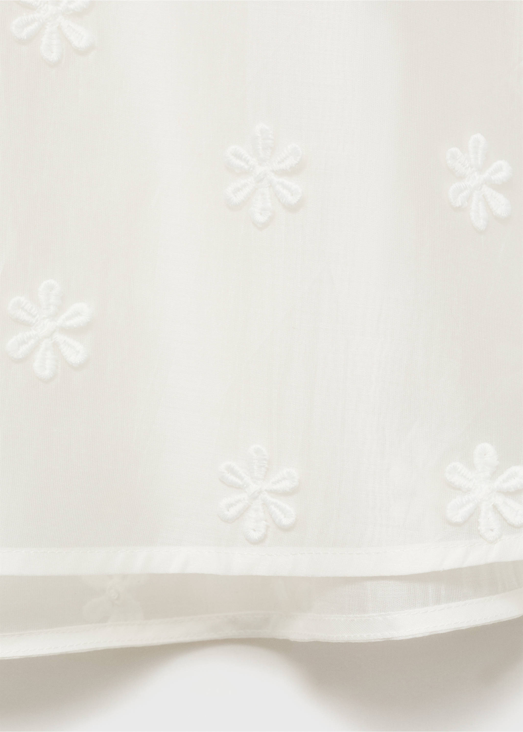 Camisa lyocell semitransparente flores - Detalle del artículo 0, Blanco. Ref: 87045742-00.