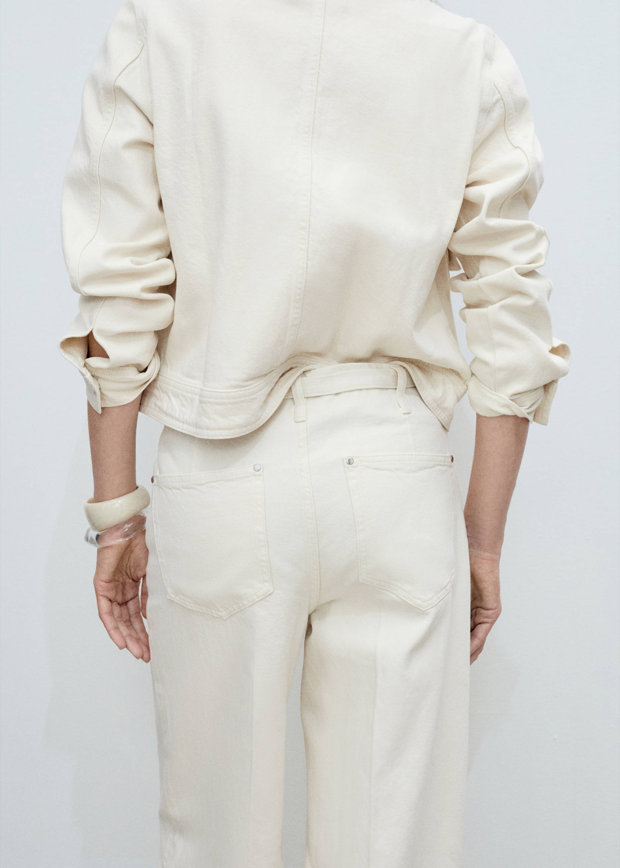 Wide leg jeans with belt - Details of the article 6