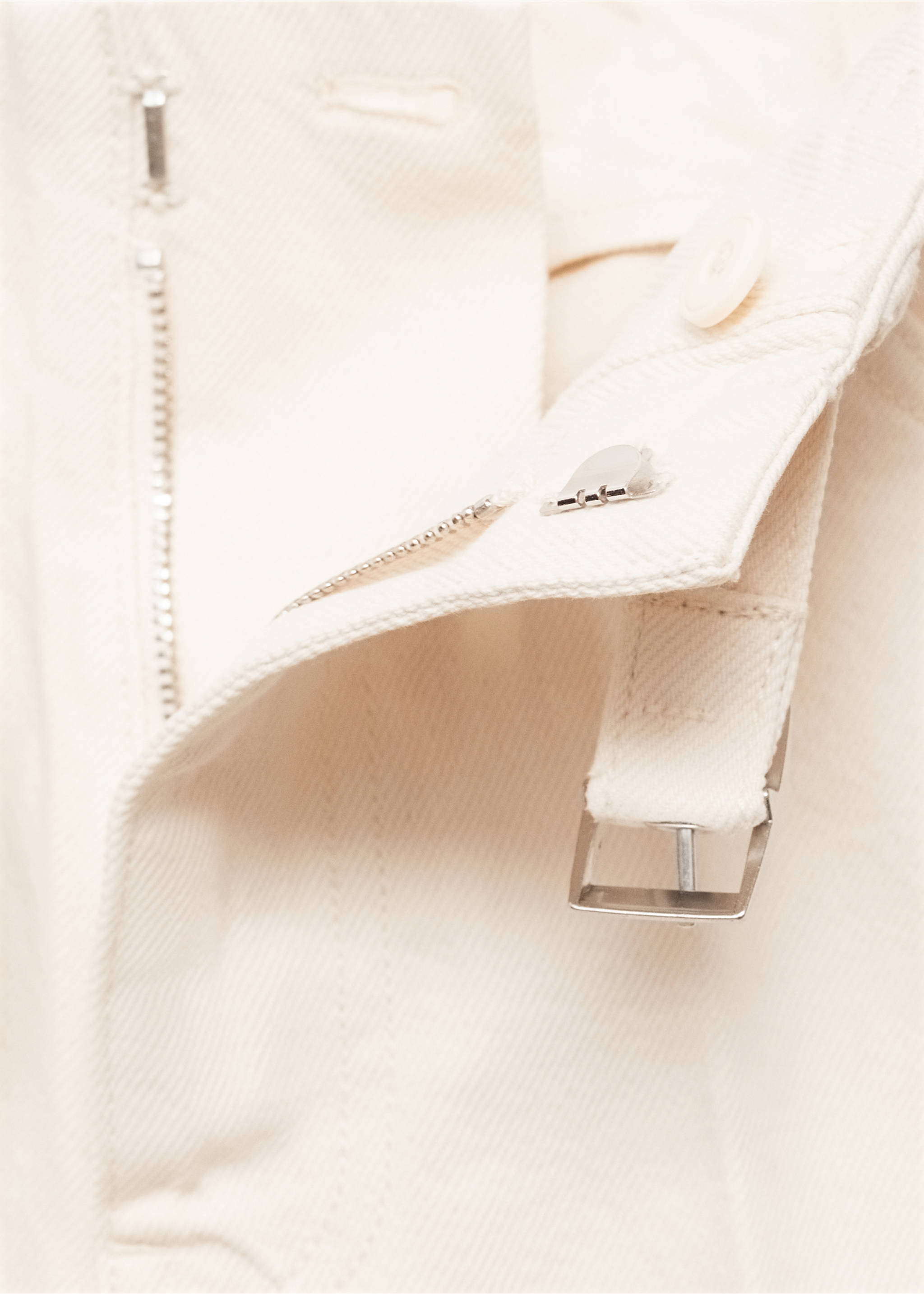 Wide leg jeans with belt - Details of the article 0, Off White. Ref: 87045743-00.