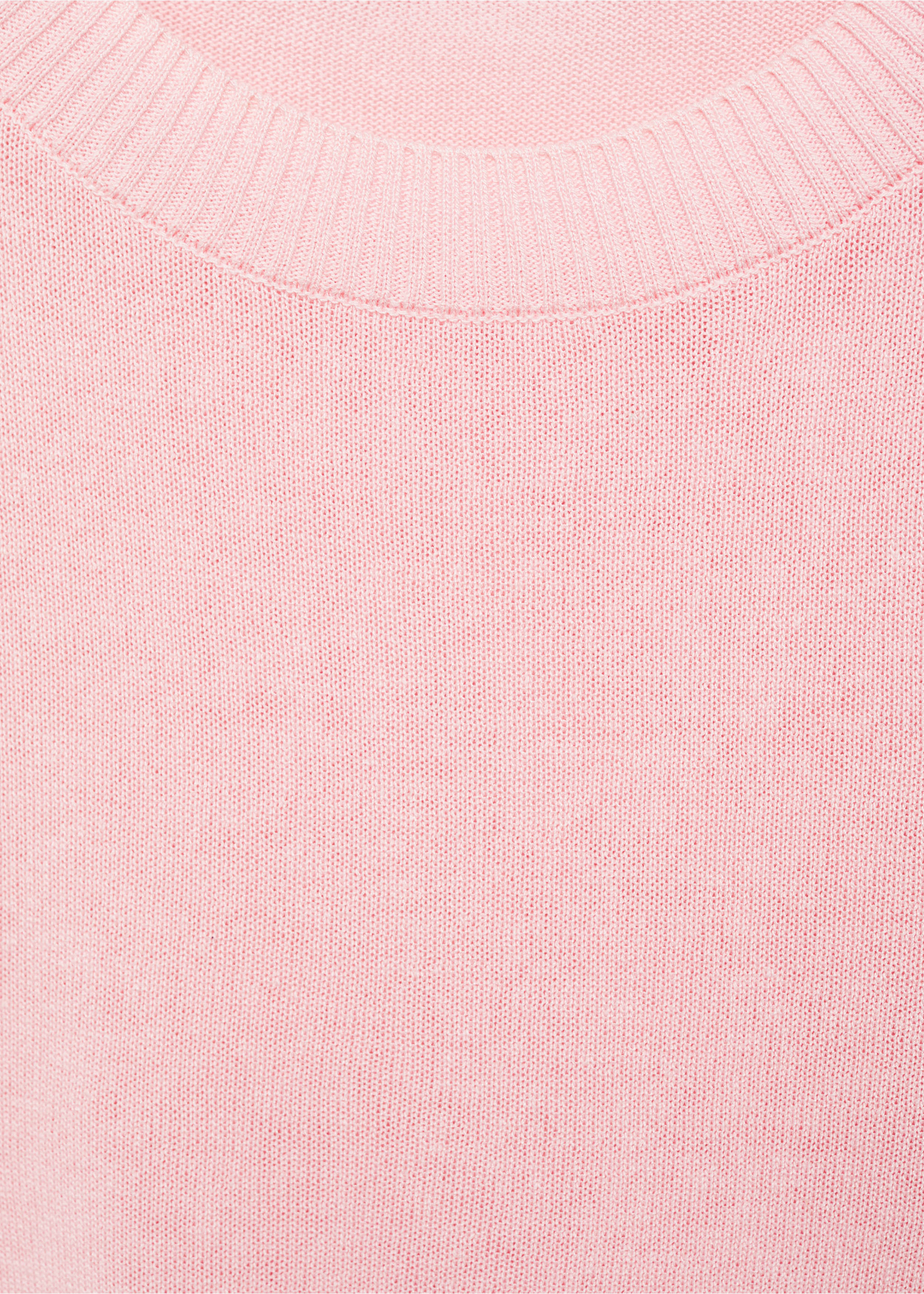 Linen-blend knitted sweater - Details of the article 8, Pink. Ref: 87045746-00.