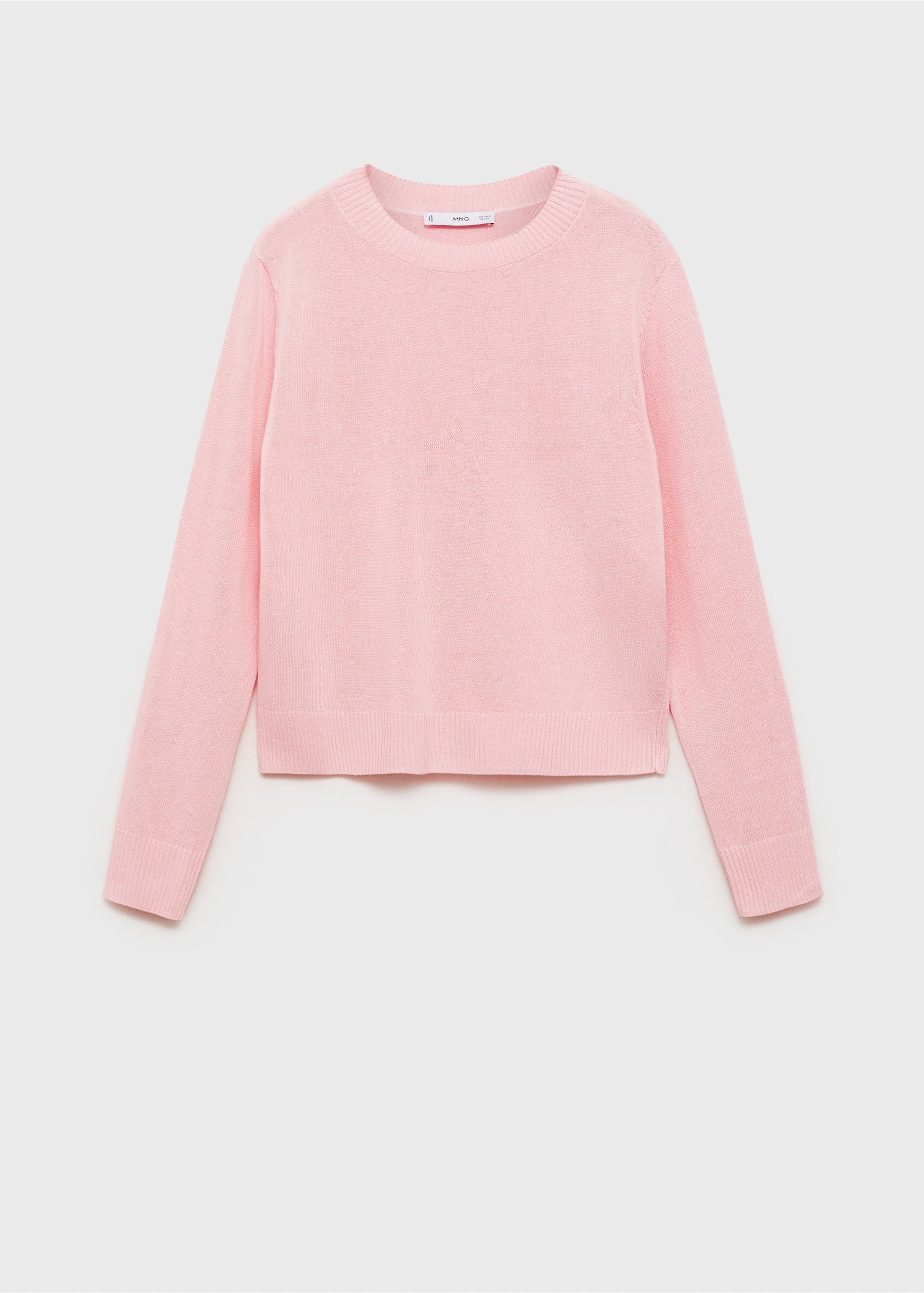 Linen-blend knitted sweater - Article without model, Pink. Ref: 87045746-00.