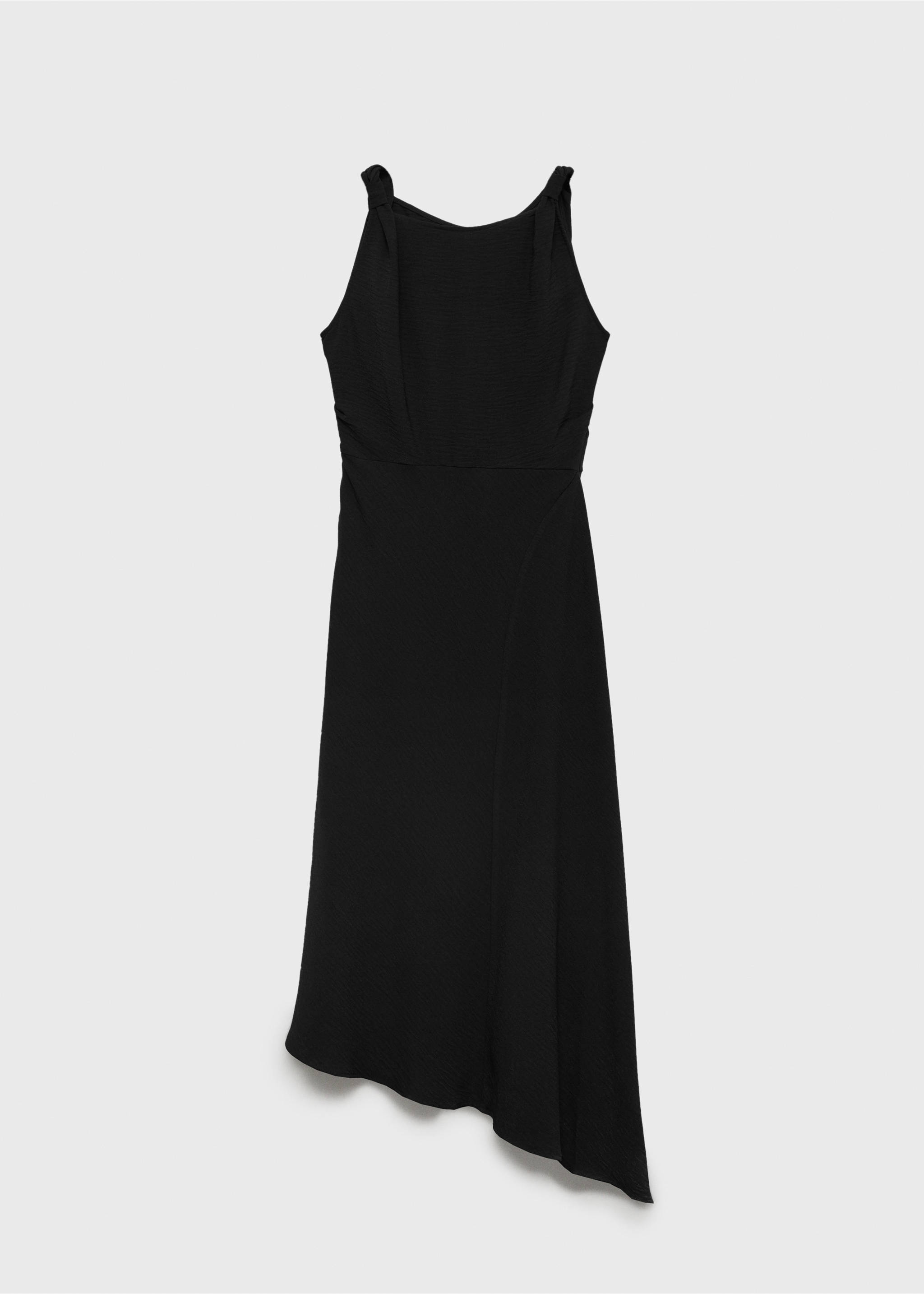 Long asymmetric dress - Article without model, Black. Ref: 87045747-00.