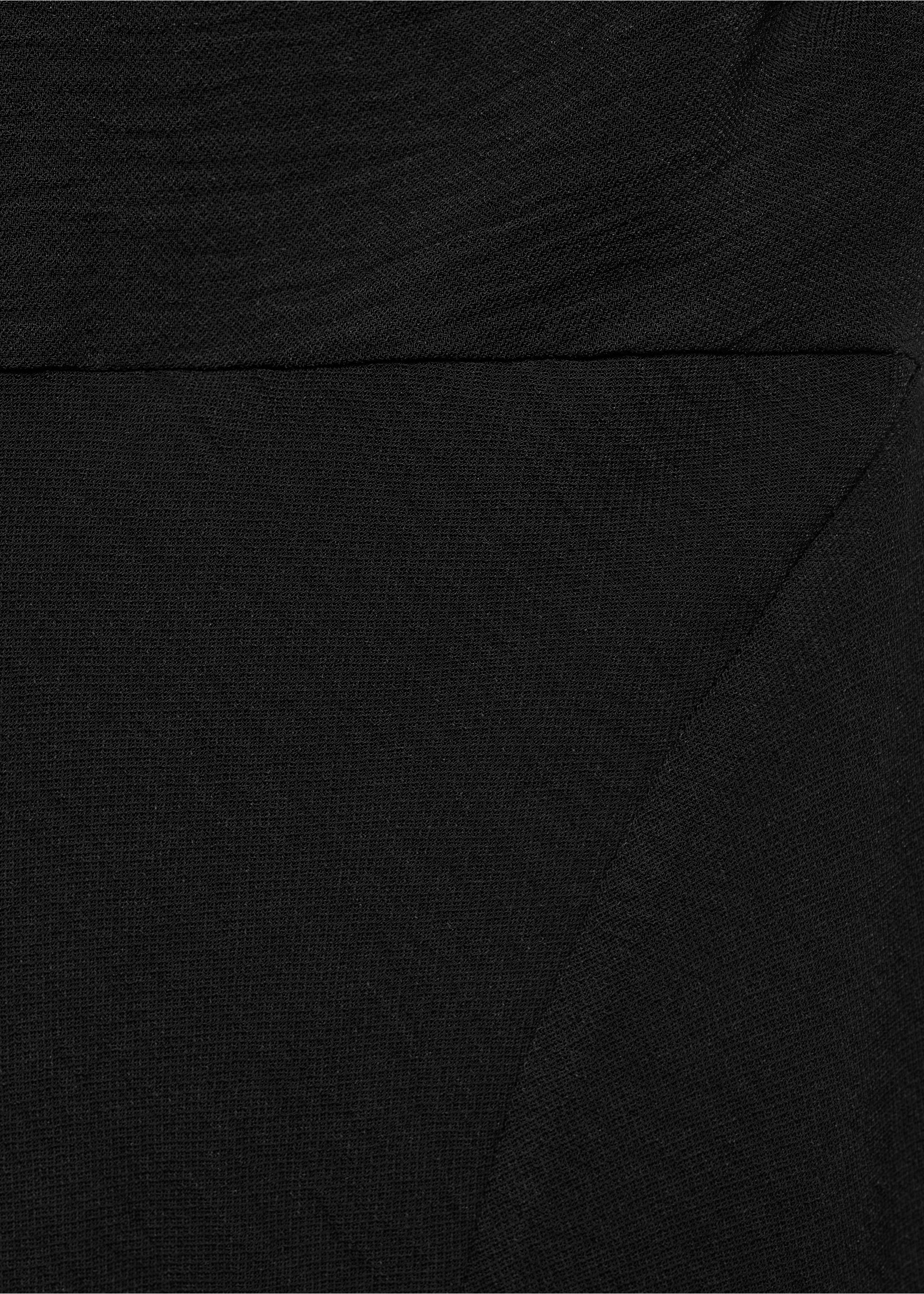 Long asymmetric dress - Details of the article 8, Black. Ref: 87045747-00.