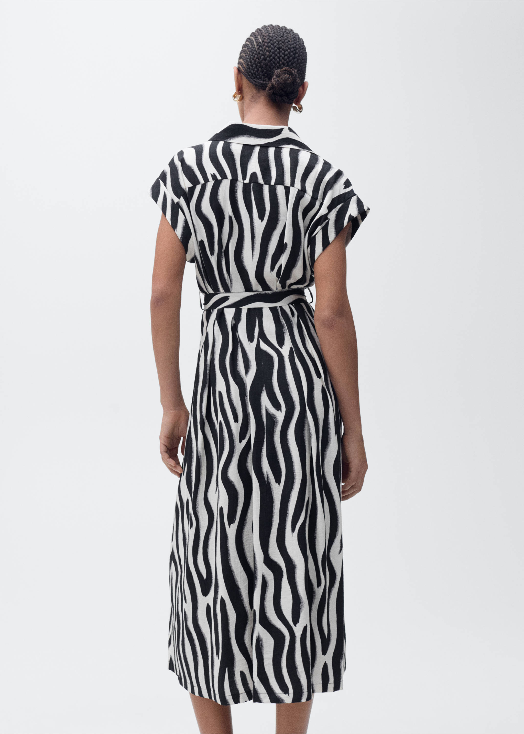 Robe chemise zèbre - Verso de l’article, Noir. Ref: 87045748-00.