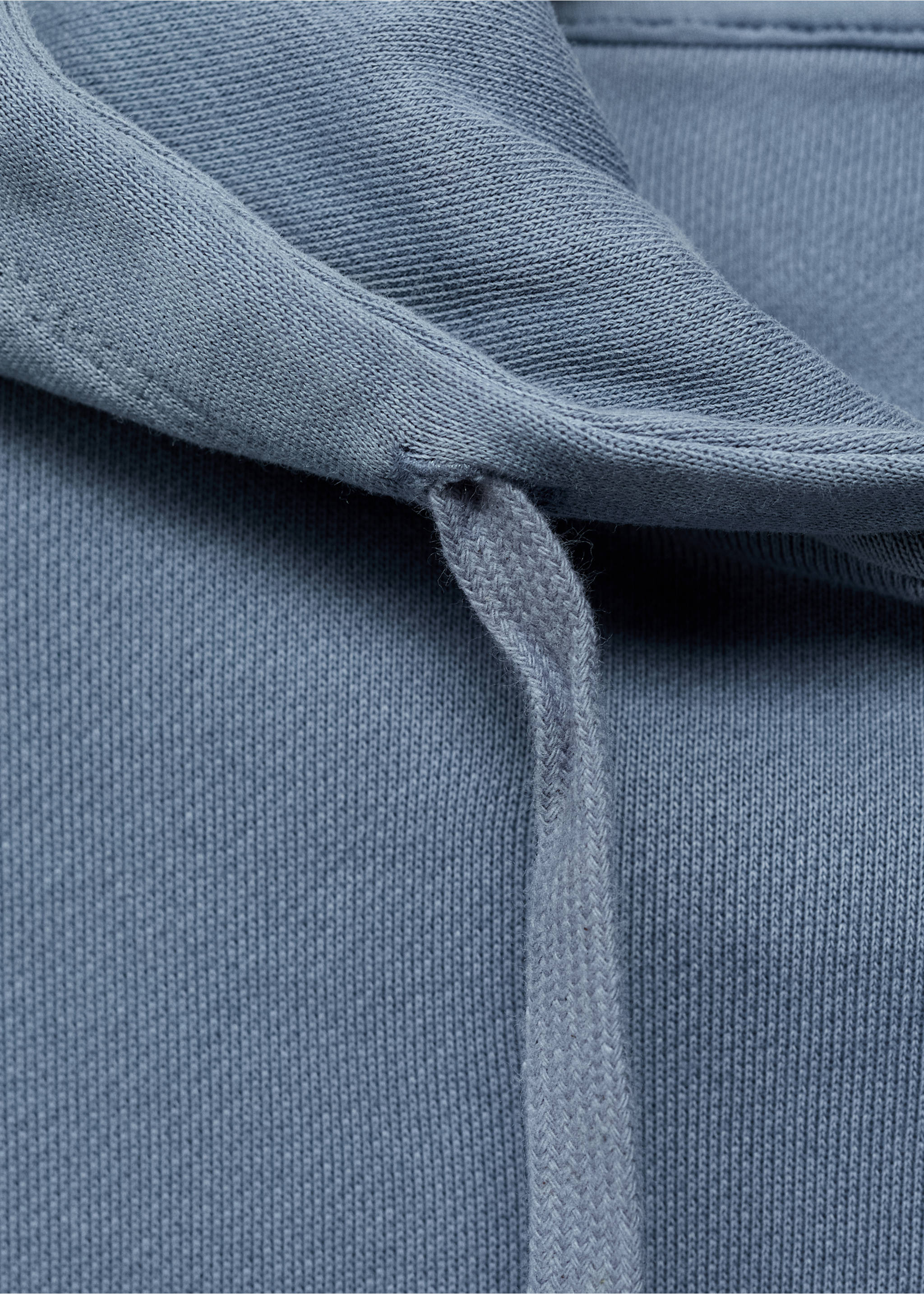 Baumwoll-Sweatshirt mit Tasche - Detail des Artikels 8, Blau. Ref: 87045751-00.
