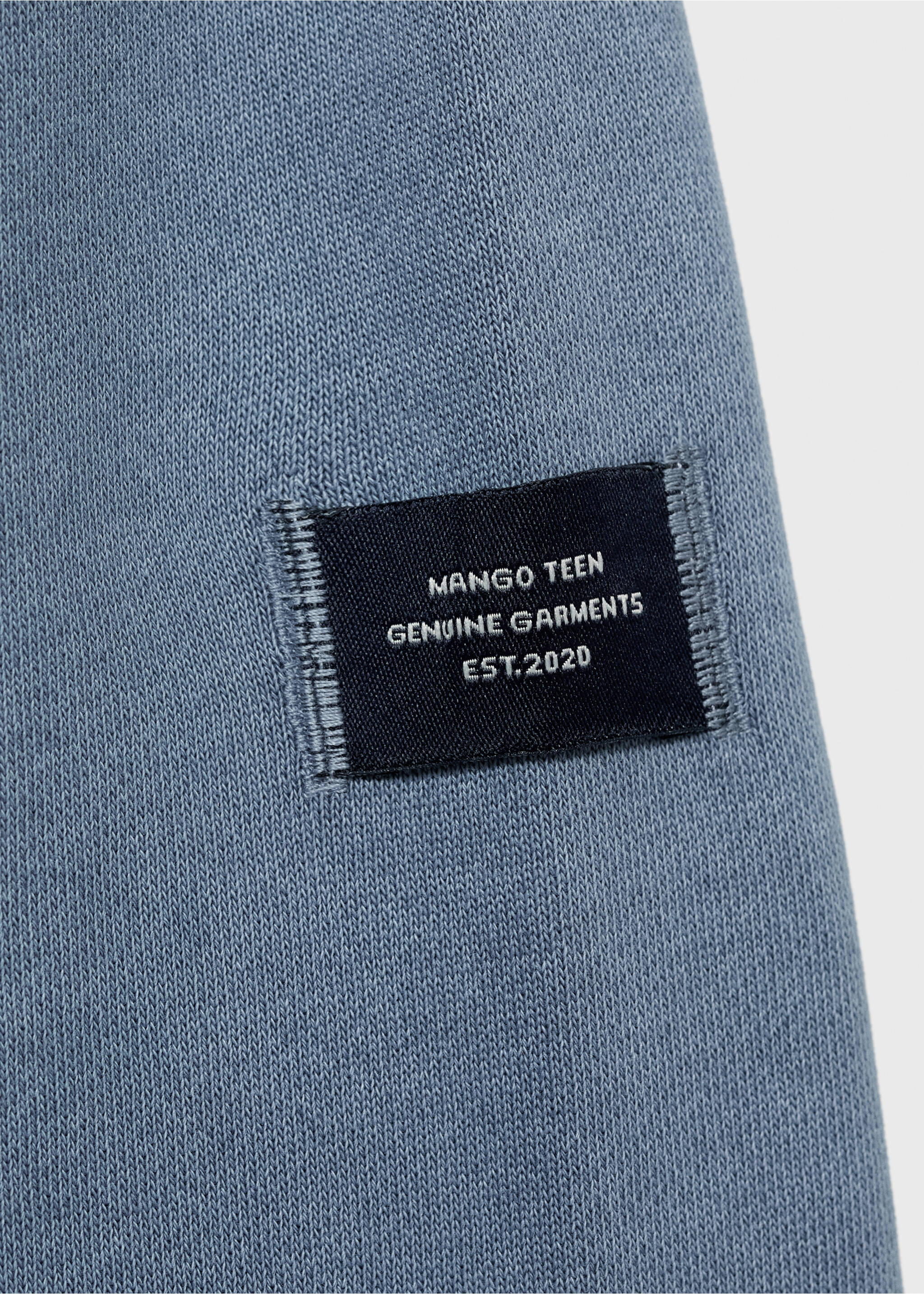 Baumwoll-Sweatshirt mit Tasche - Detail des Artikels 0, Blau. Ref: 87045751-00.