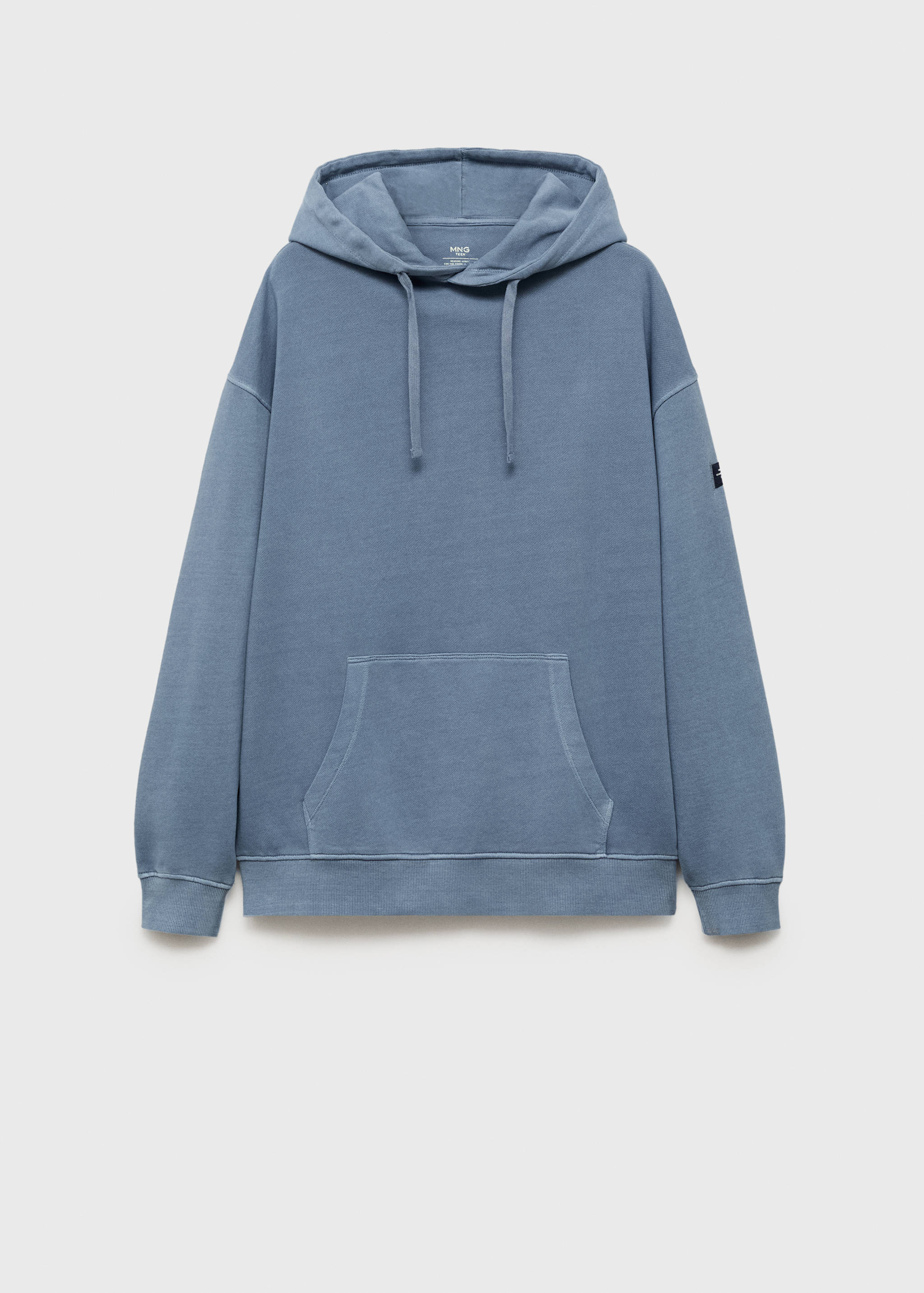 Sweatshirt i bomull med ficka - Artikel utan modell