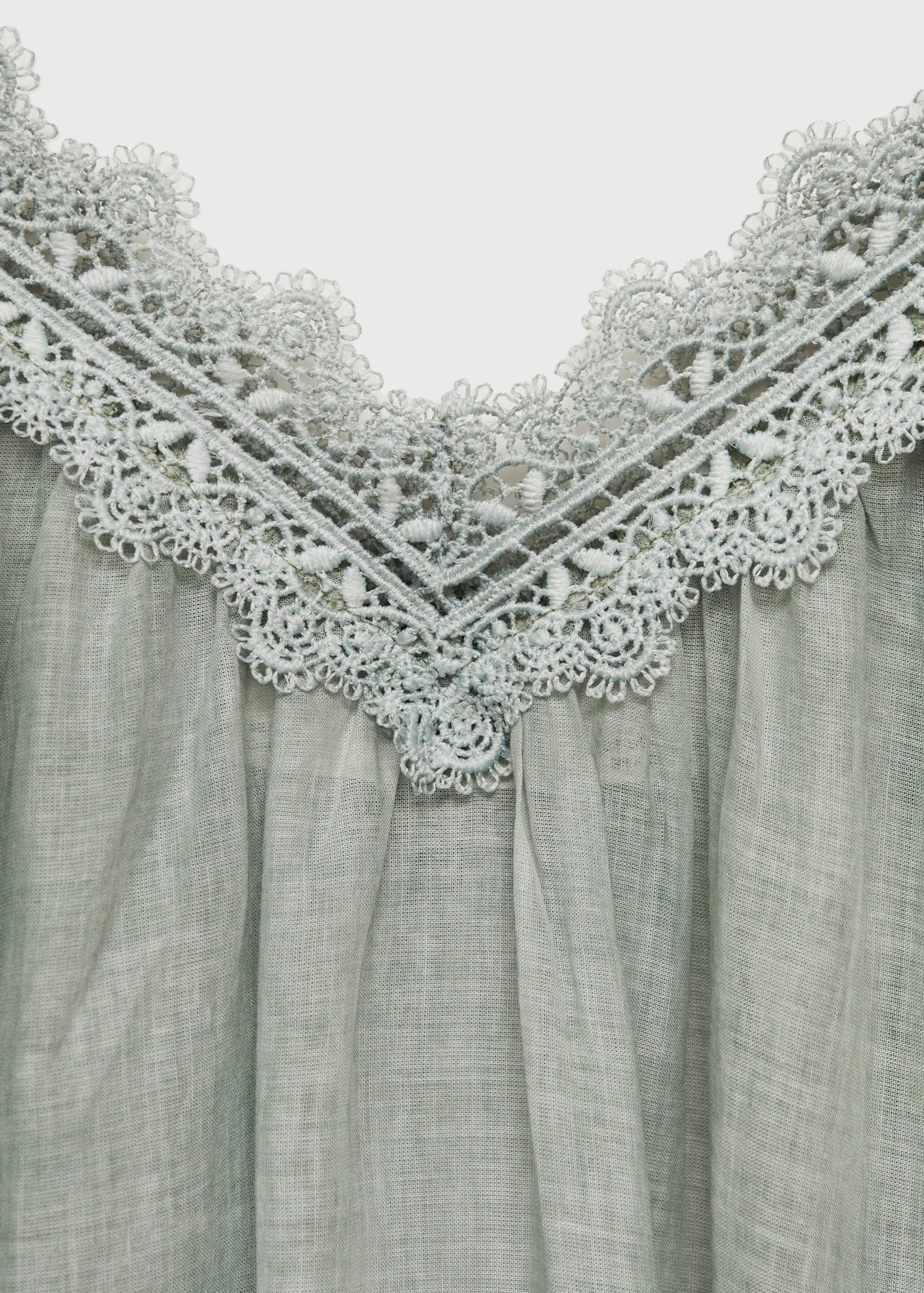 Overdyed lace cotton nightdress - Details of the article 8