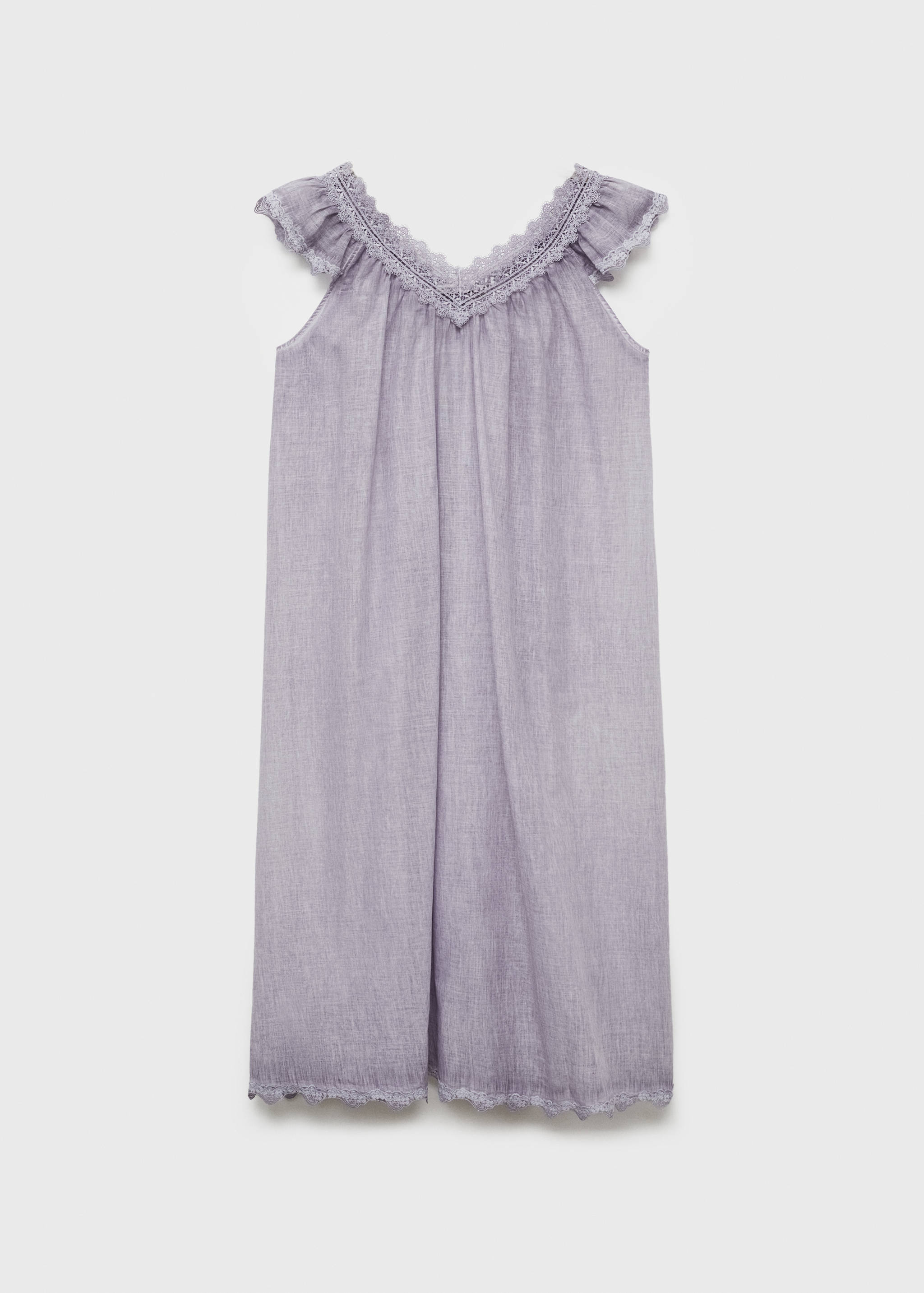 Overdyed lace cotton nightdress - Article without model