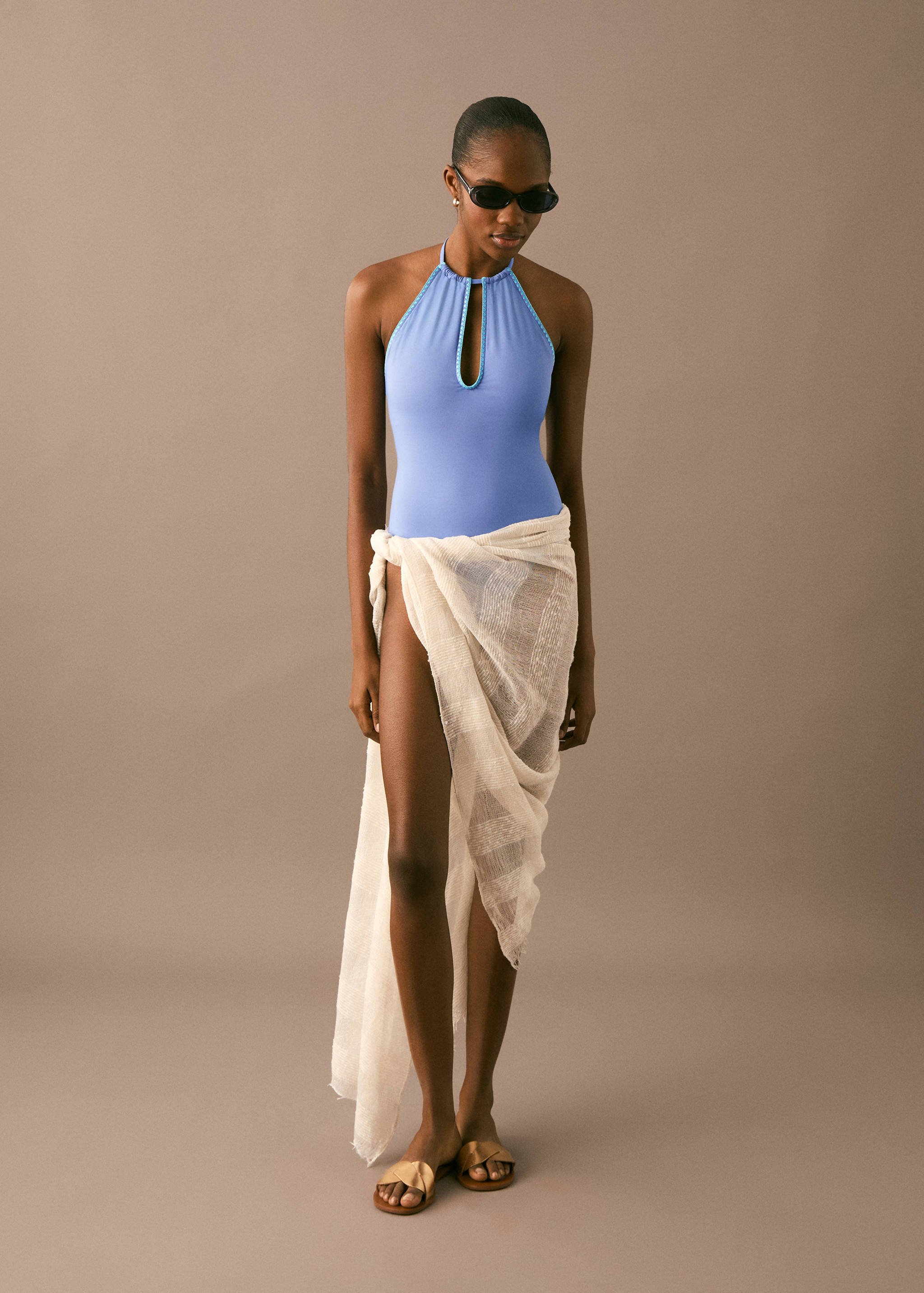 Halter neck swimsuit - Details of the article 2
