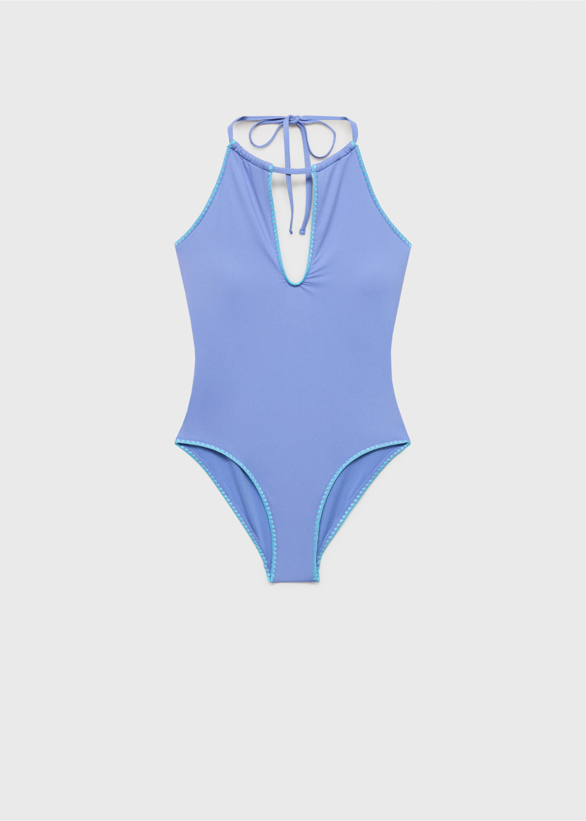 Bañador cuello halter - Artículo sin modelo, Azul. Ref: 87045753-00.