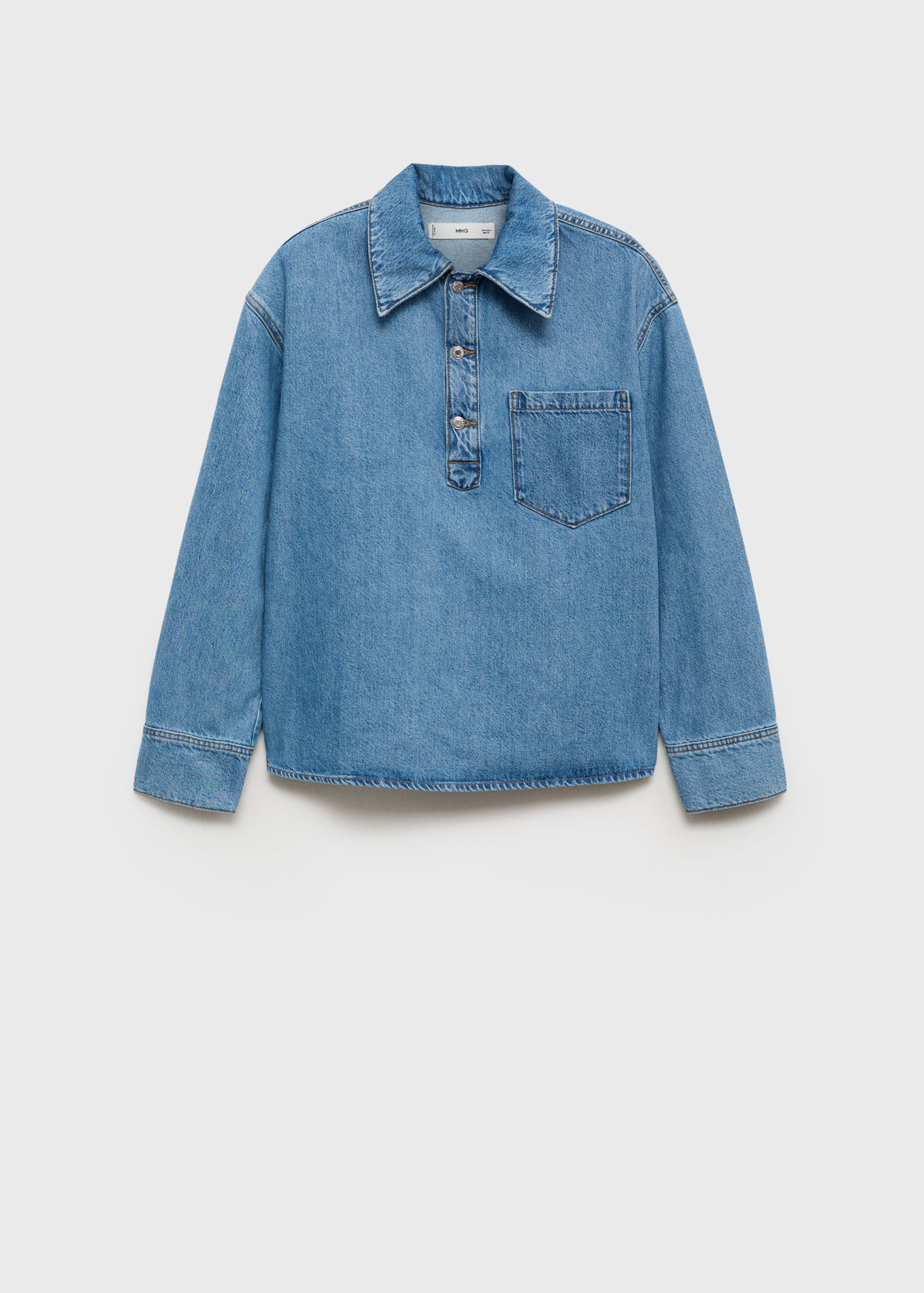 Blusa denim bolsillo - Artículo sin modelo