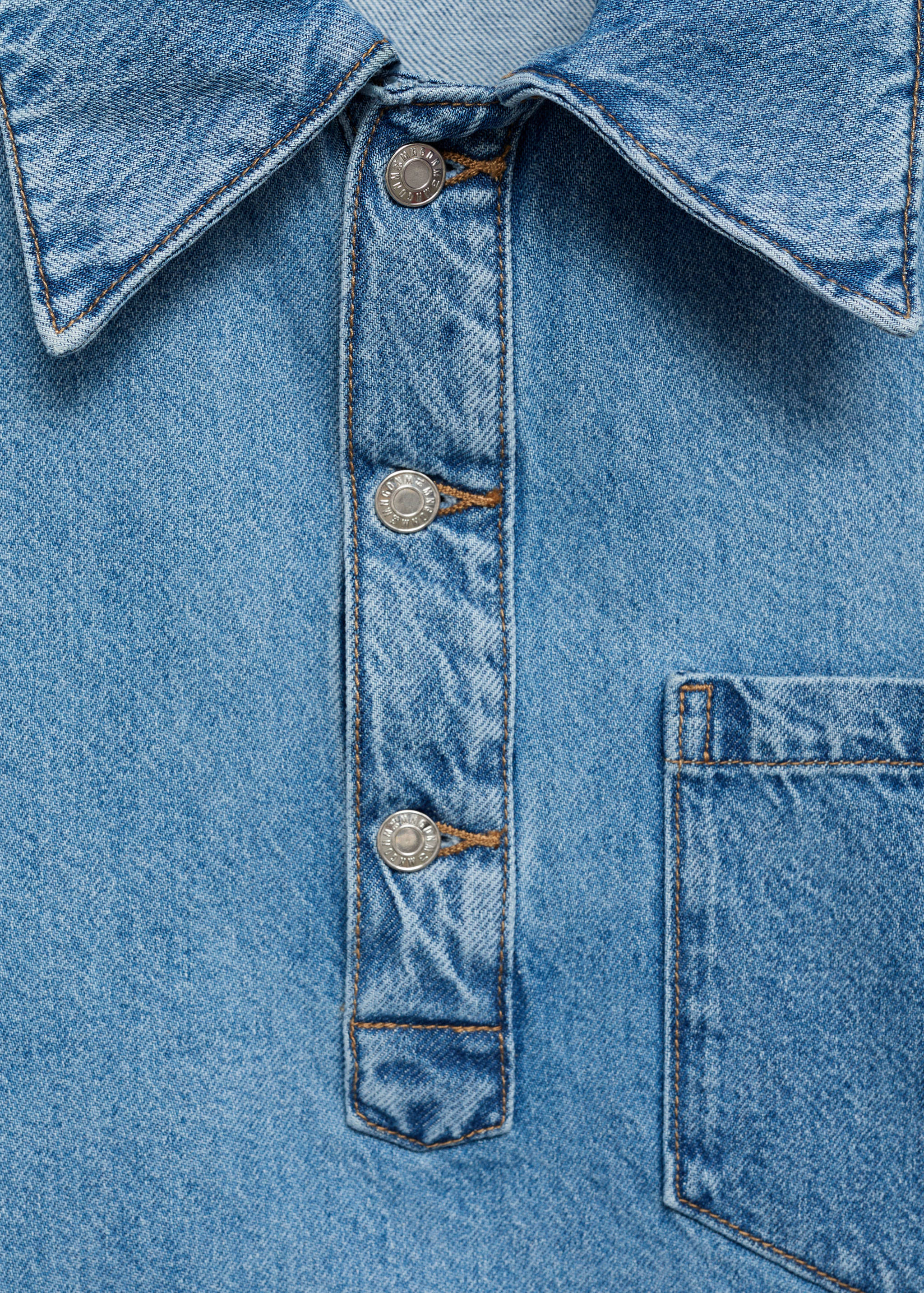 Blusa denim bolsillo - Detalle del artículo 8