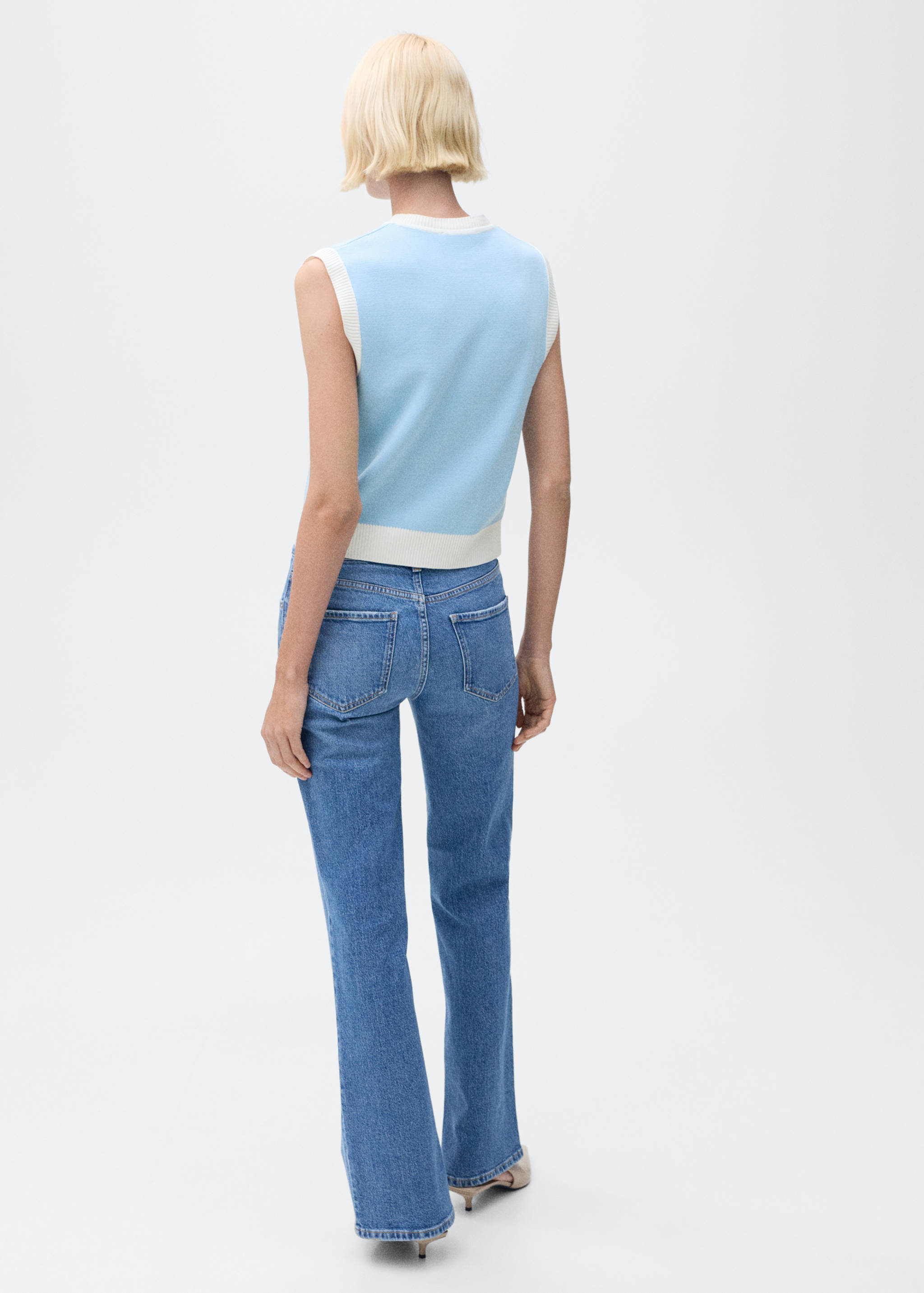 Gilet maille liserés contrastants - Verso de l’article