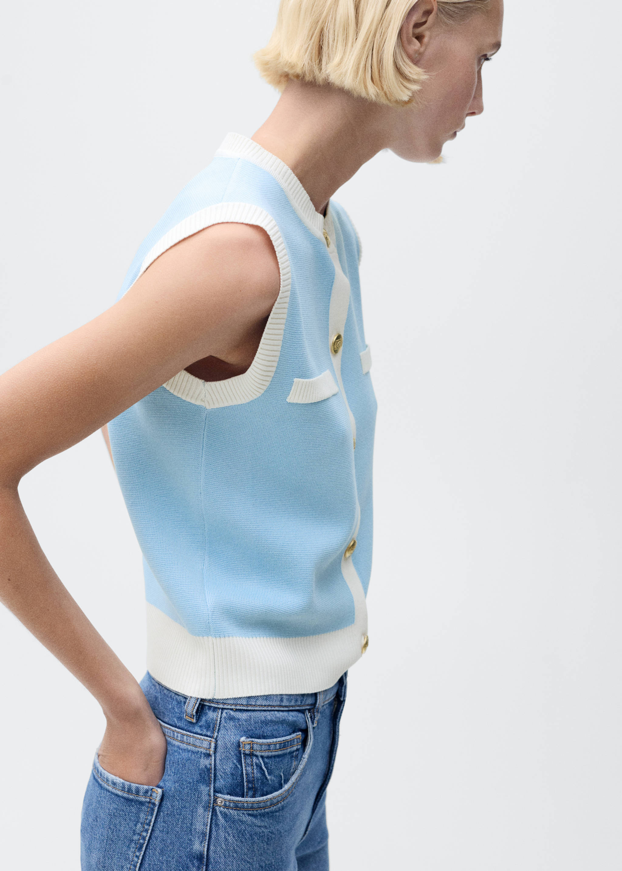 Gilet maille liserés contrastants - Détail de l'article 6