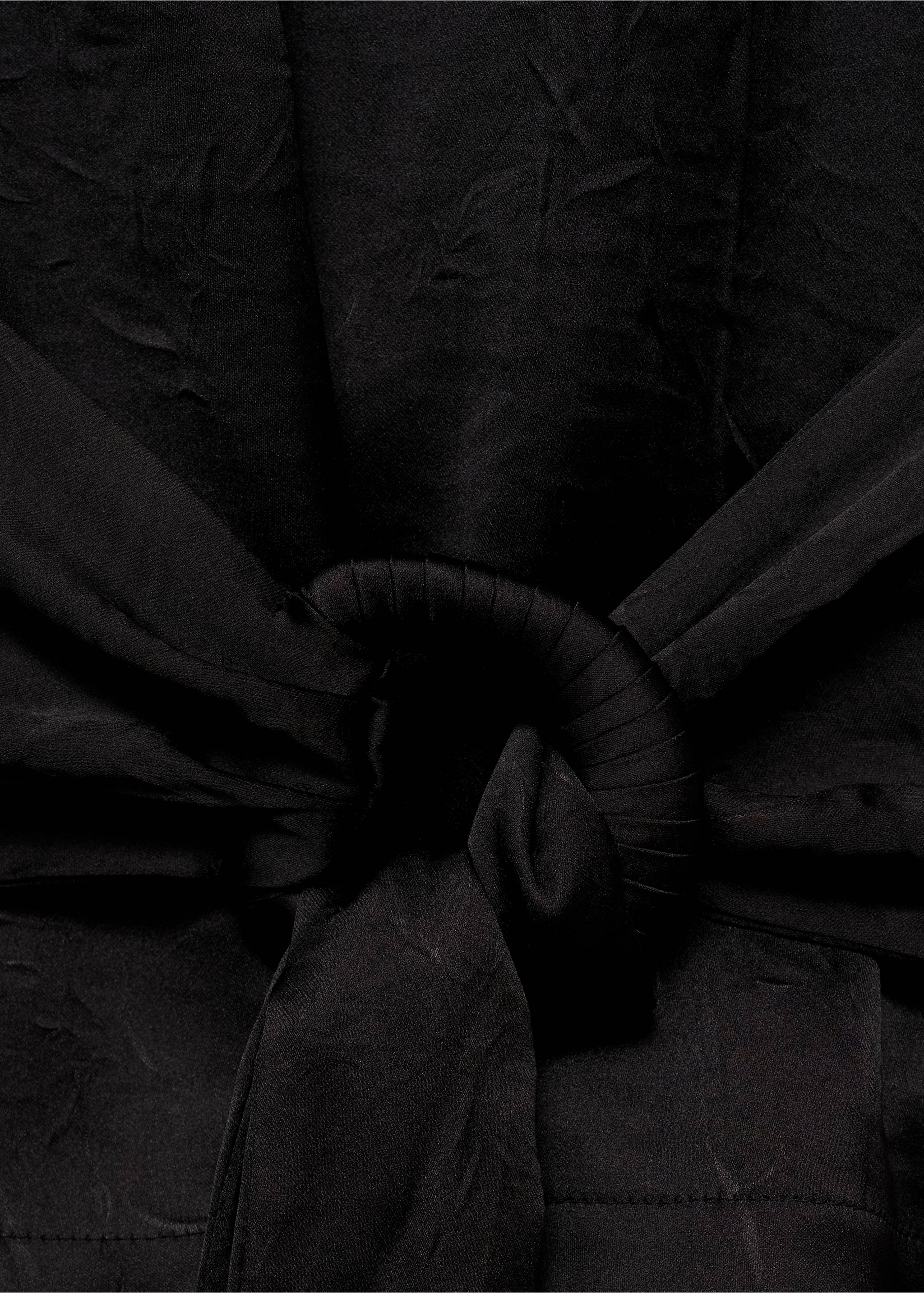 Chemisier satin ceinture - Détail de l'article 8, Noir. Ref: 87045764-00.