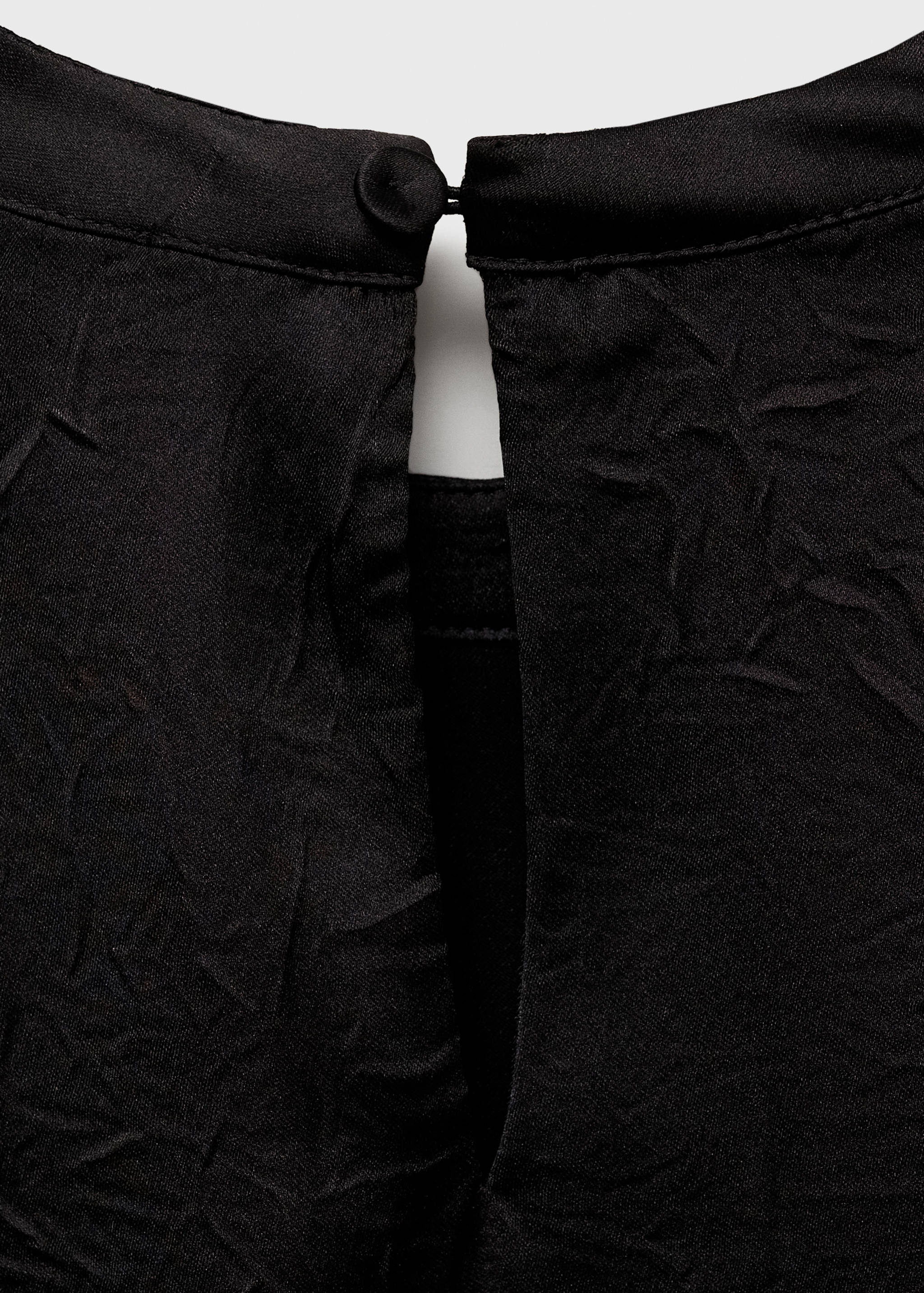 Satin blouse with belt - Details of the article 0