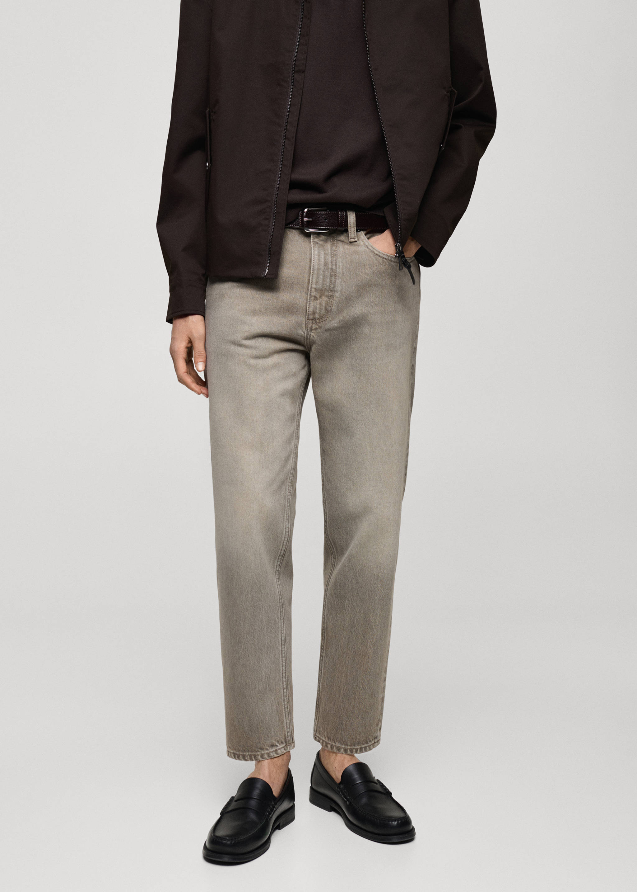 Cropped carrot-fit jeans - Medium plane