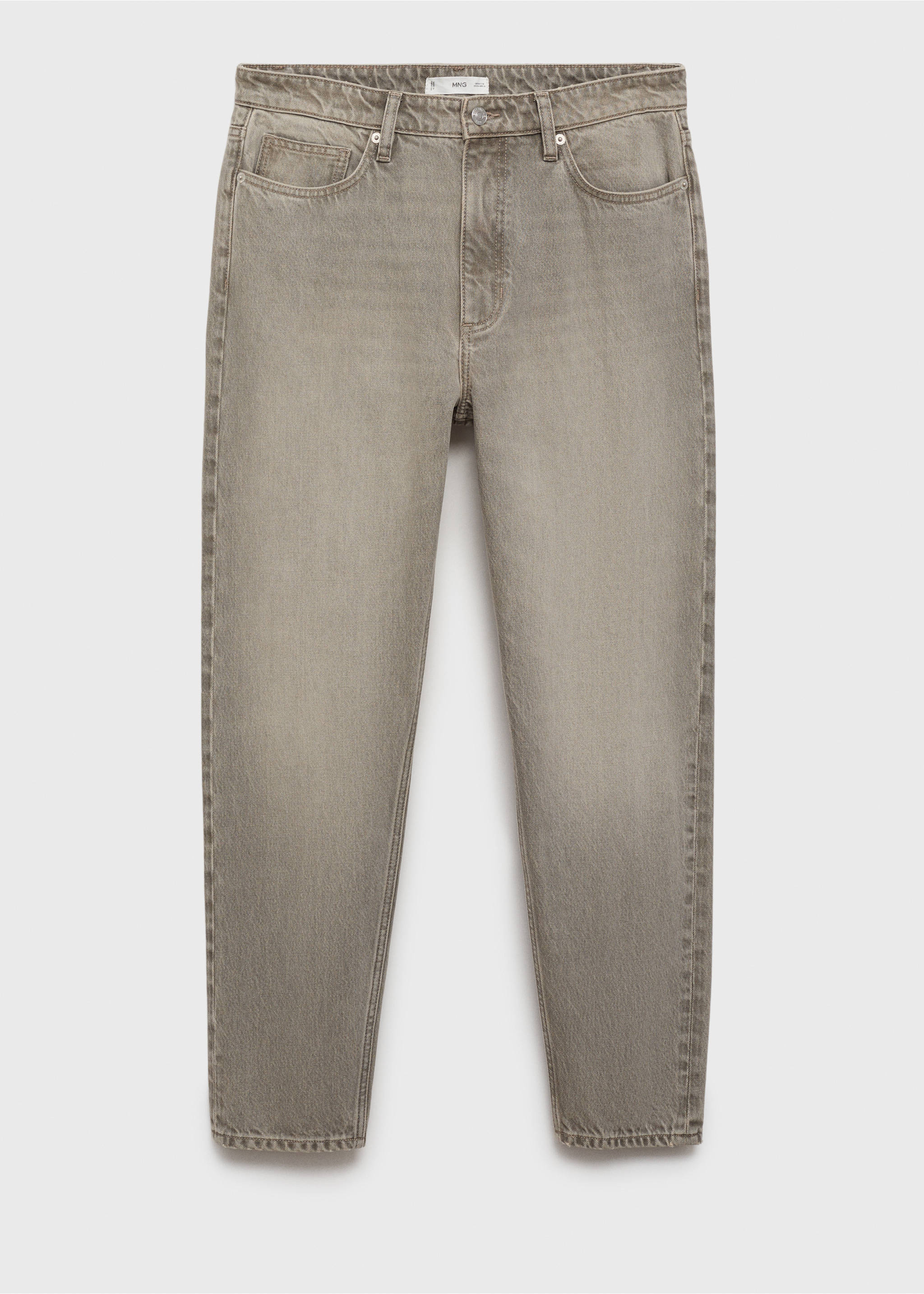 Cropped carrot-fit jeans - Article without model, Denim Grey. Ref: 87045922-00.
