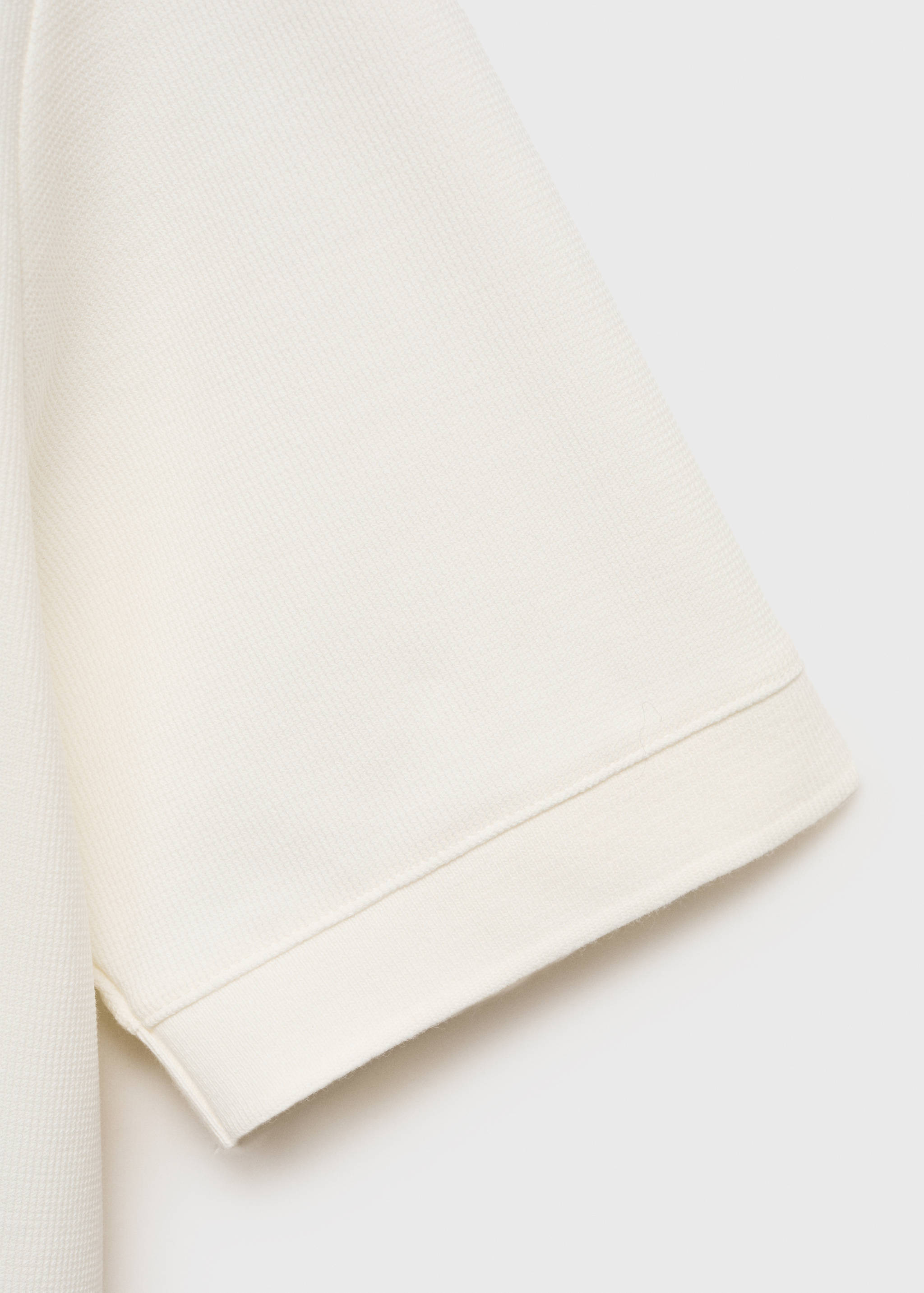 Structured knitted polo shirt - Details of the article 0
