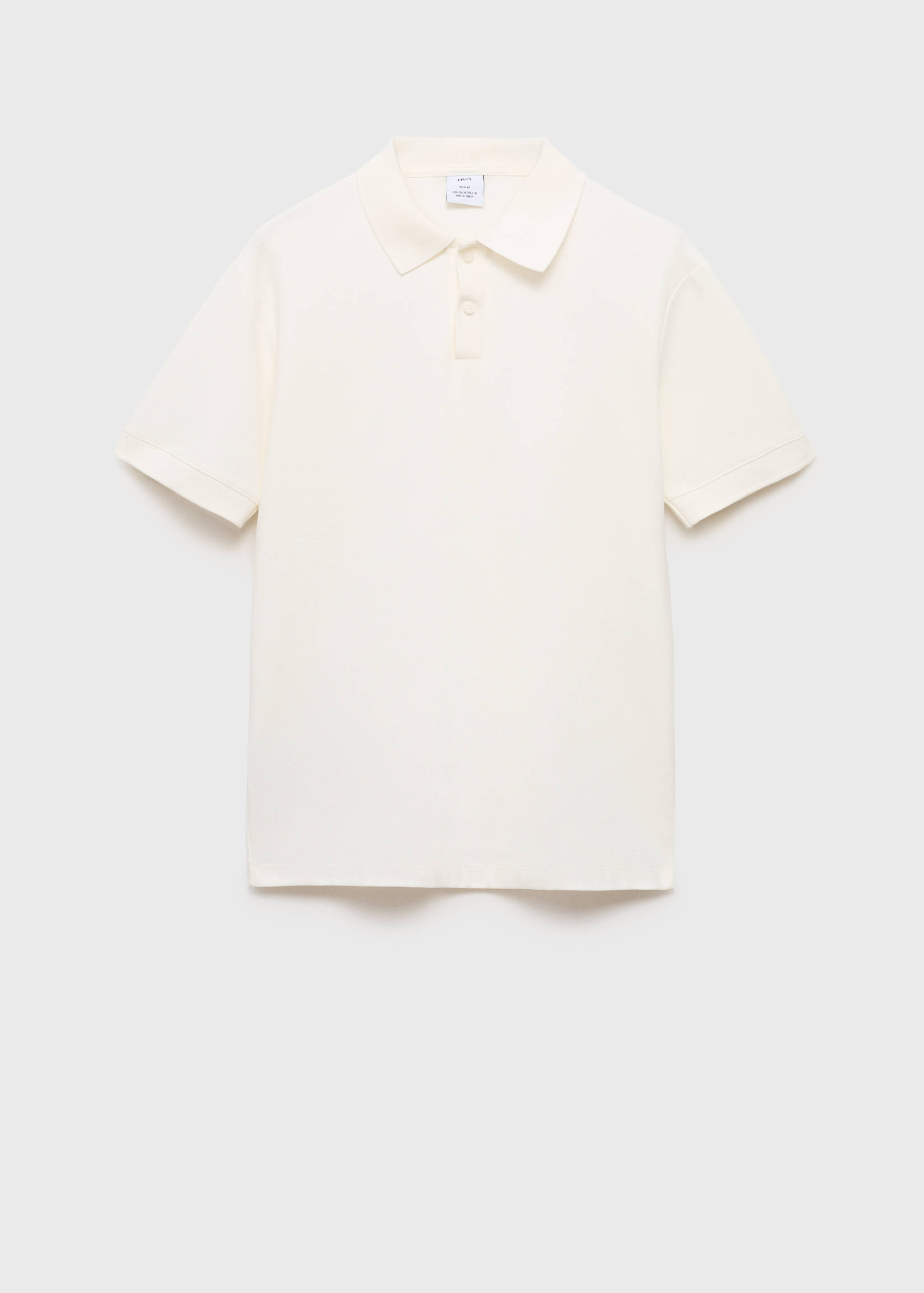 Structured knitted polo shirt - Article without model