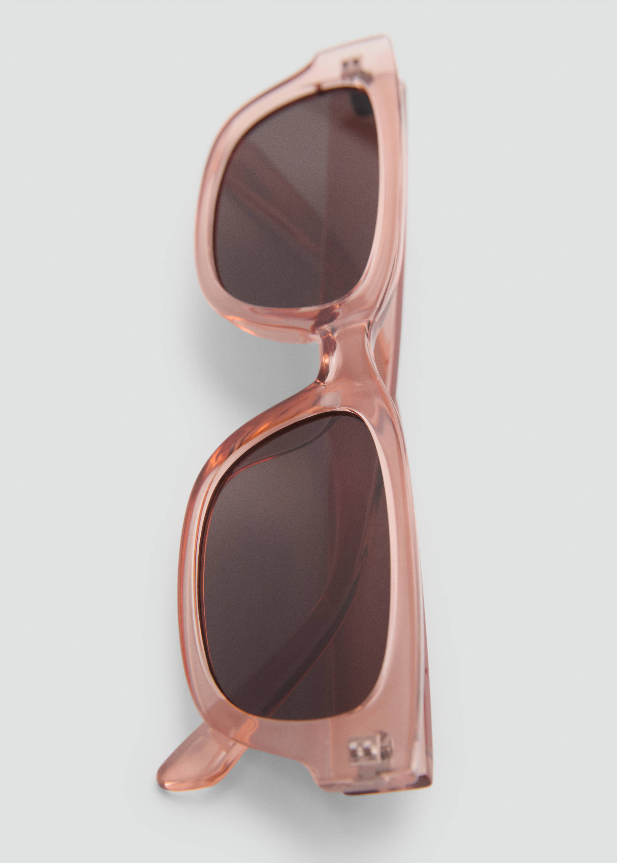 Rectangular-frame sunglasses - Details of the article 2, Peach. Ref: 87045929-00.
