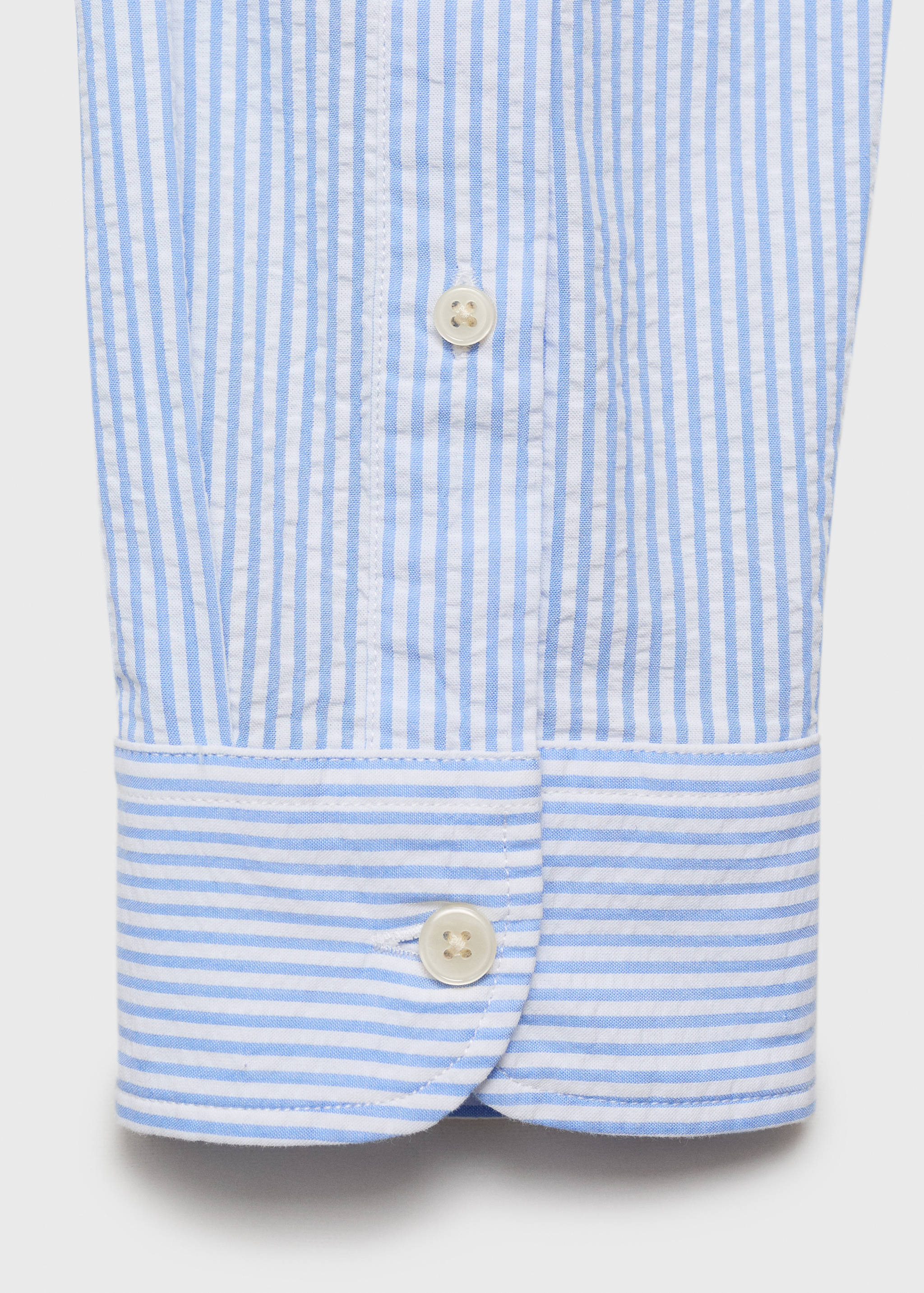 Striped seersucker shirt - Details of the article 0
