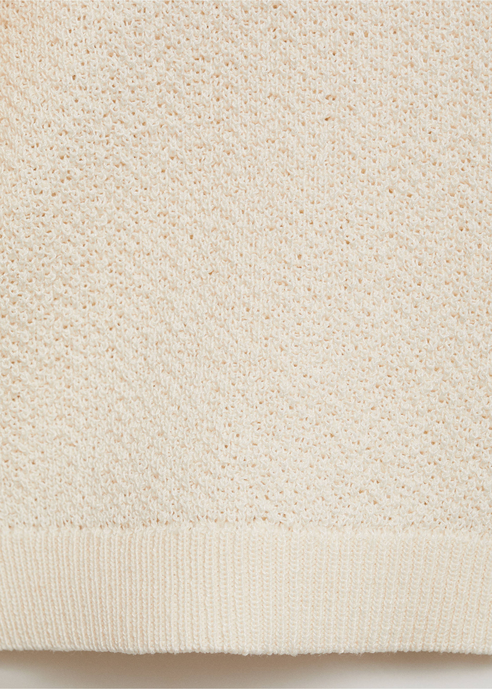 Polo maglia sottile - Dettaglio dell'articolo 0, Bianco avorio. Ref: 87045934-00.