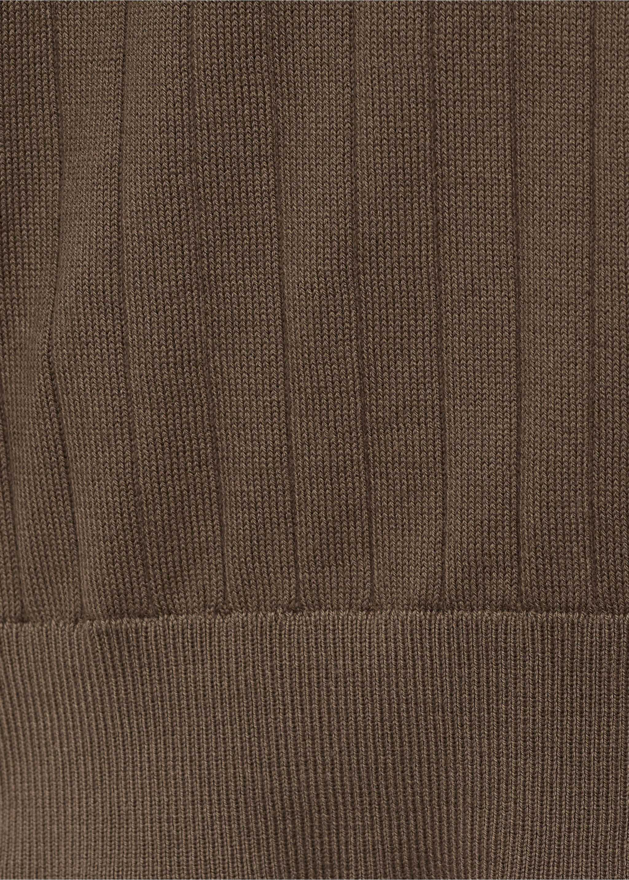 Fine rib-knit shirt - Details of the article 0, Brown. Ref: 87045935-00.