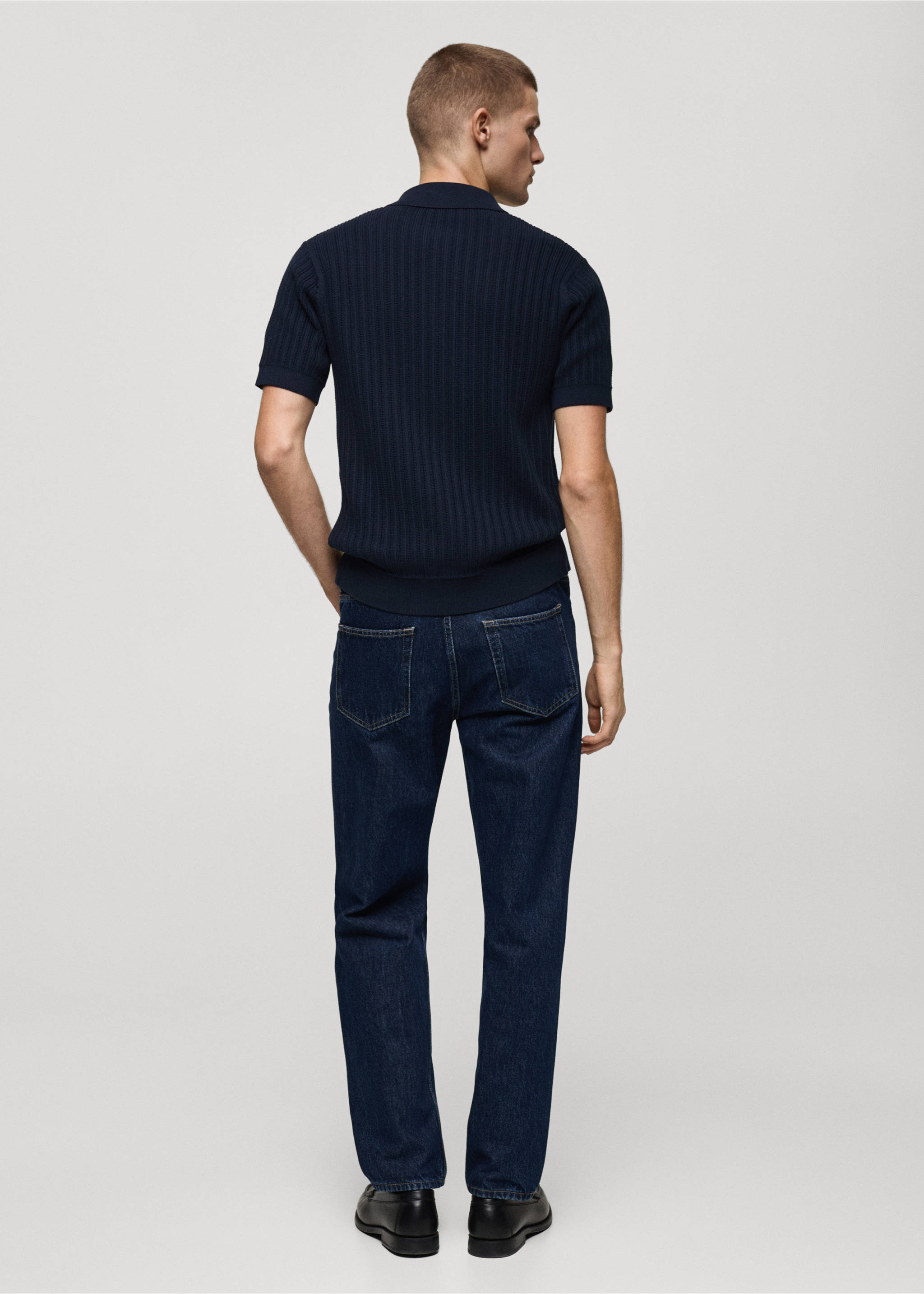 100% cotton shirt structure - Reverse of the article, Dark Navy. Ref: 87045936-00.