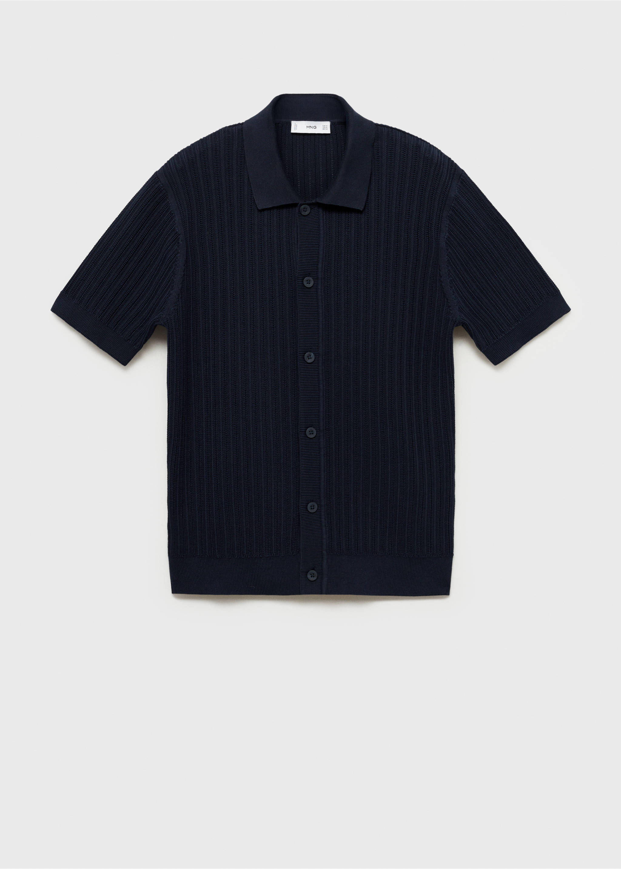 100% cotton shirt structure - Article without model, Dark Navy. Ref: 87045936-00.