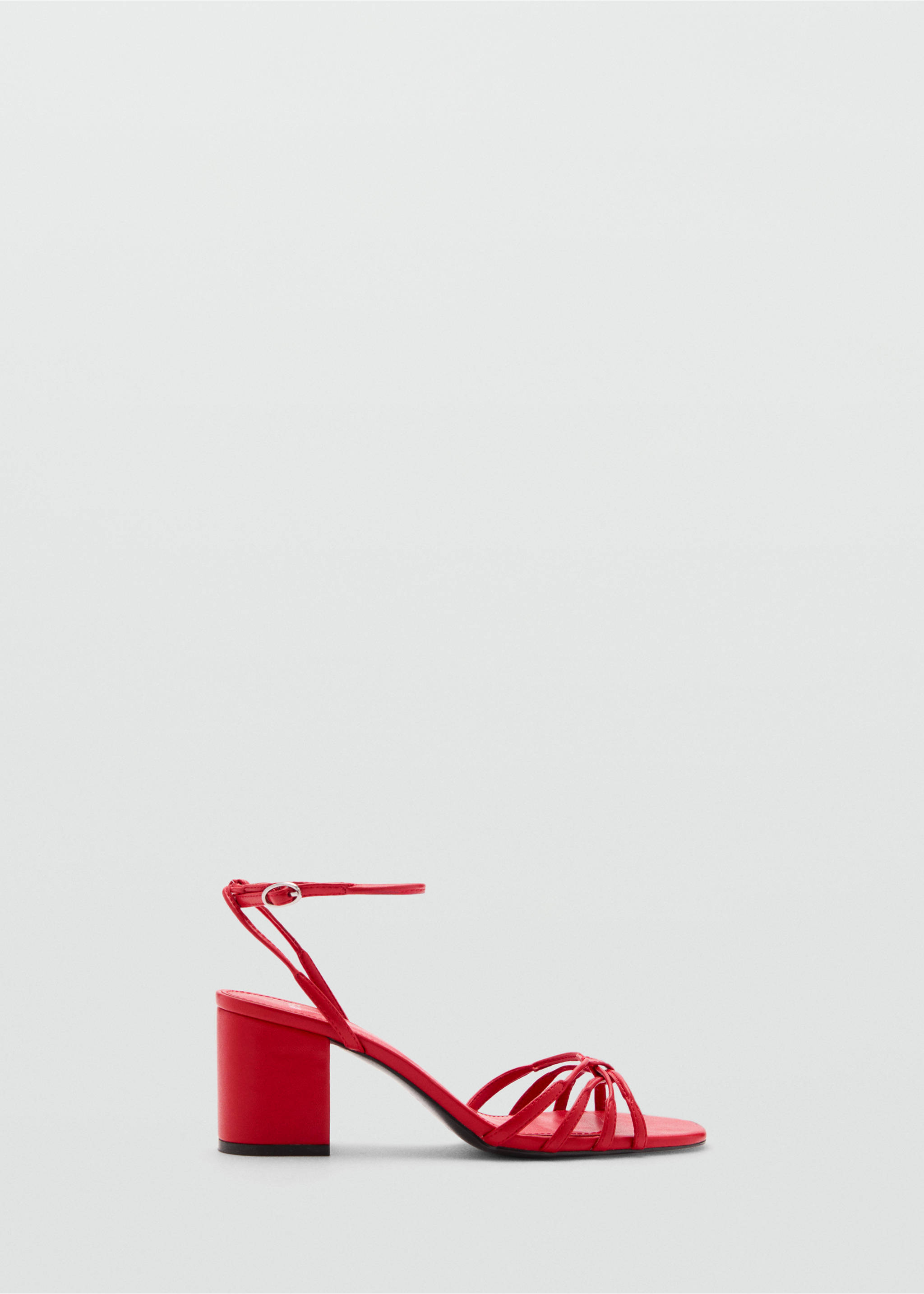 Strappy heeled sandals - Article without model, Red. Ref: 87045937-00.