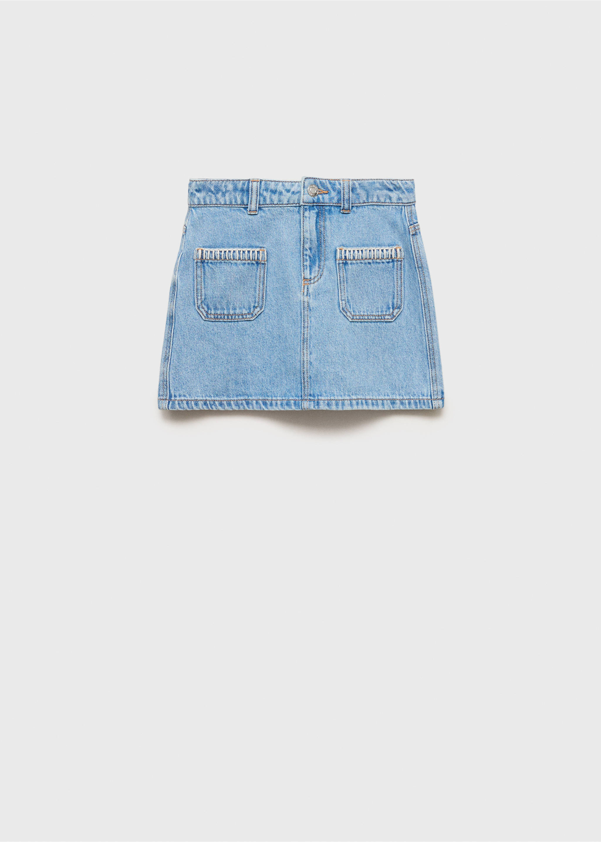 Denim short skirt - Article without model, Medium Blue. Ref: 87045949-00.