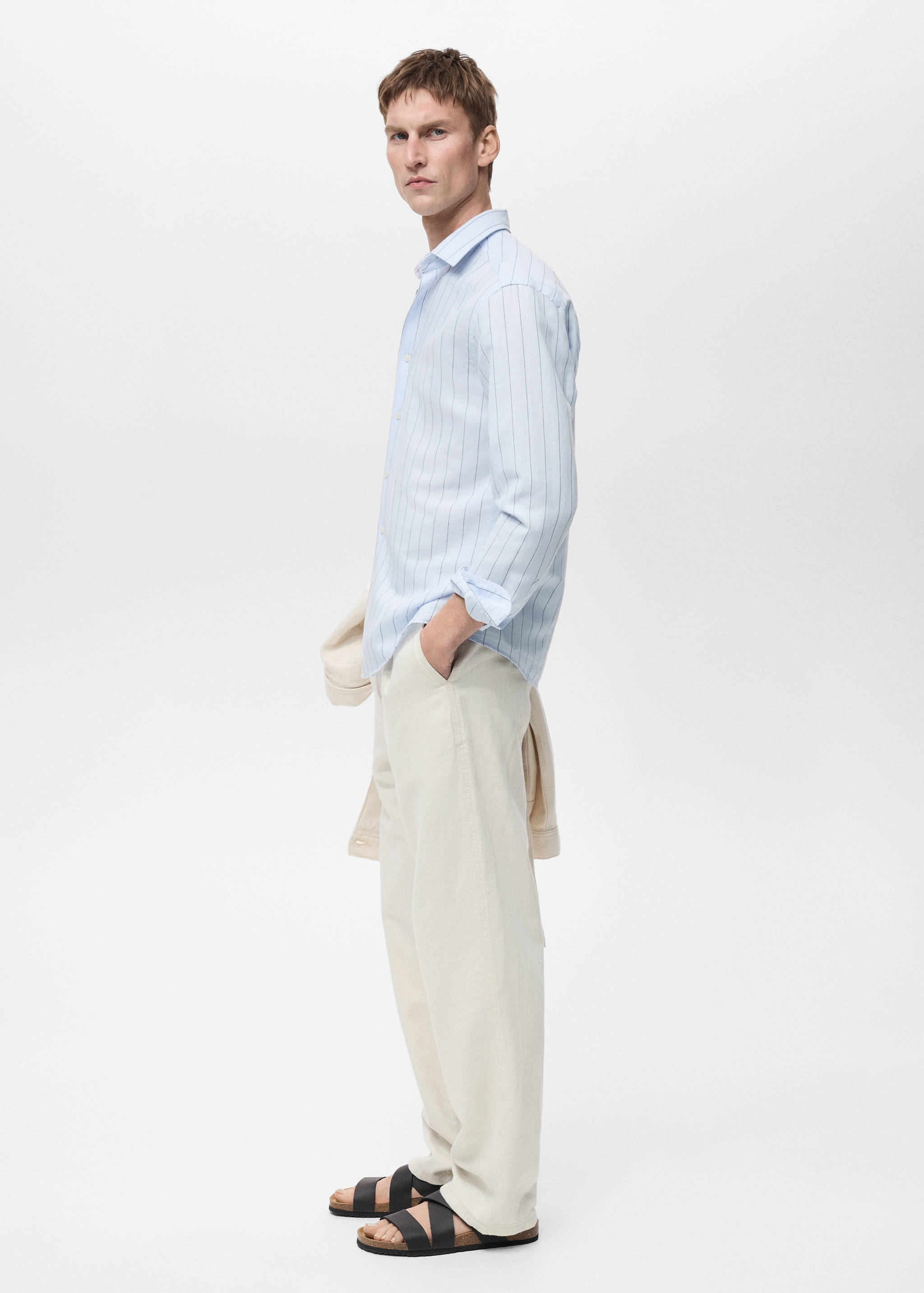 Nadelstreifenhemd aus Leinen - Detail des Artikels 2
