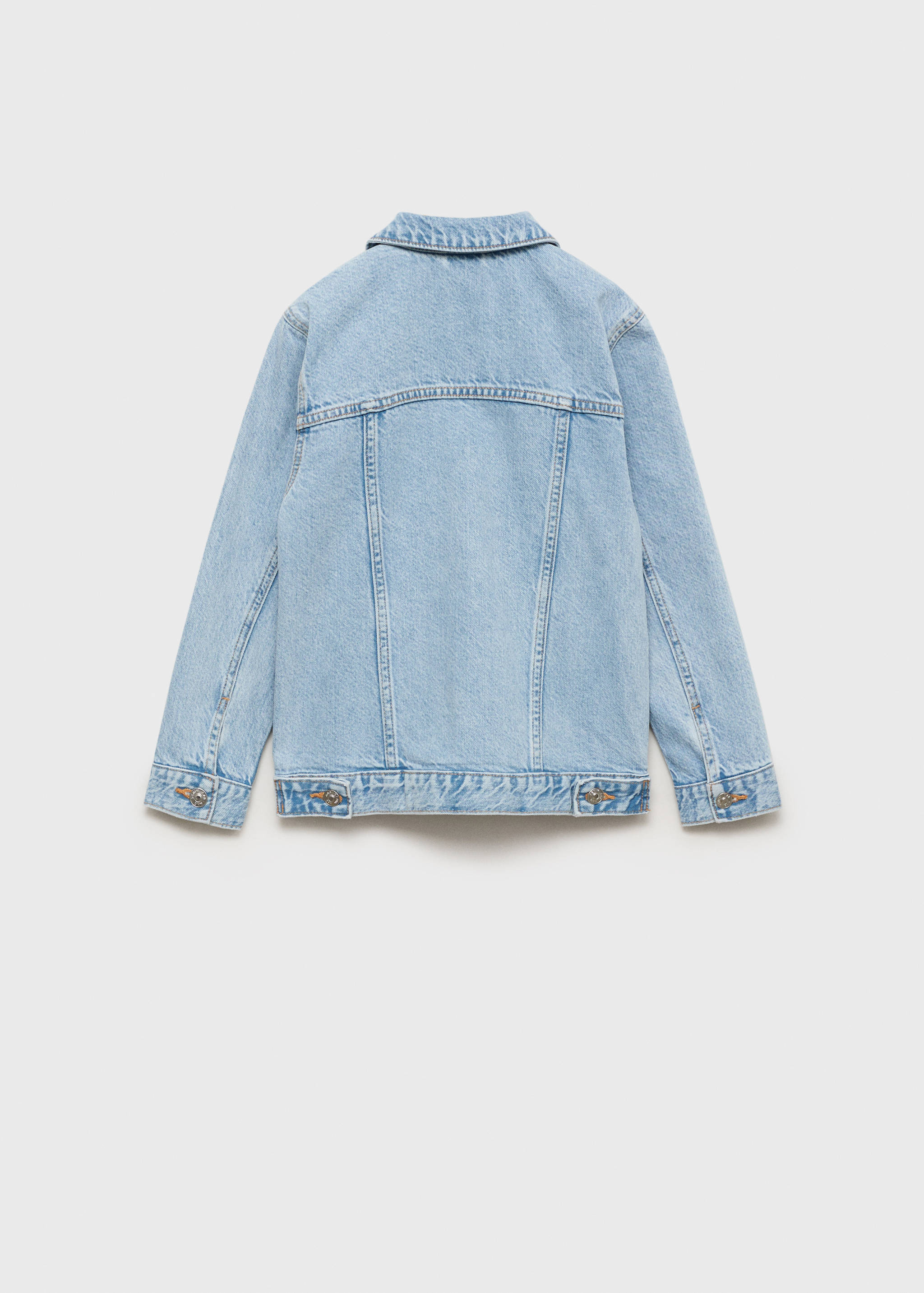 Light blue denim jacket, back view.