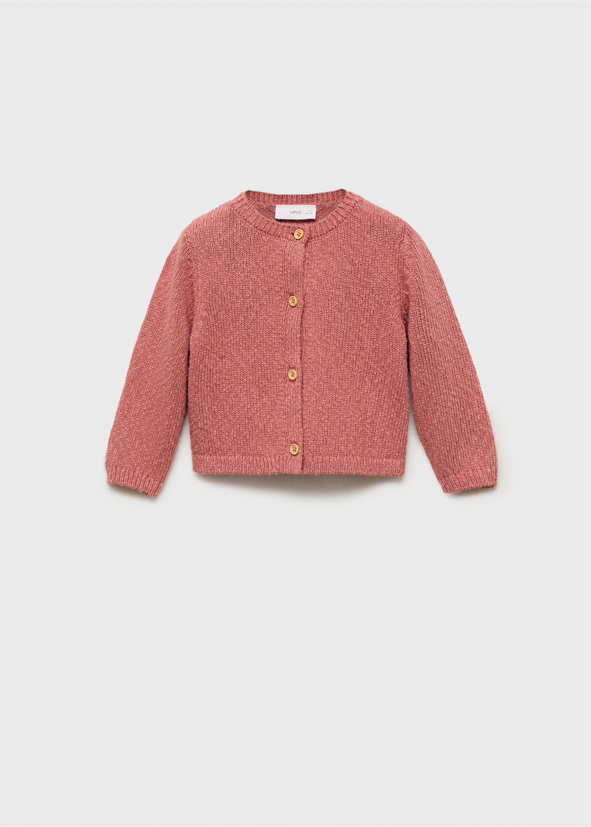 Knitted button cardigan - Article without model, Pink. Ref: 87045955-00.