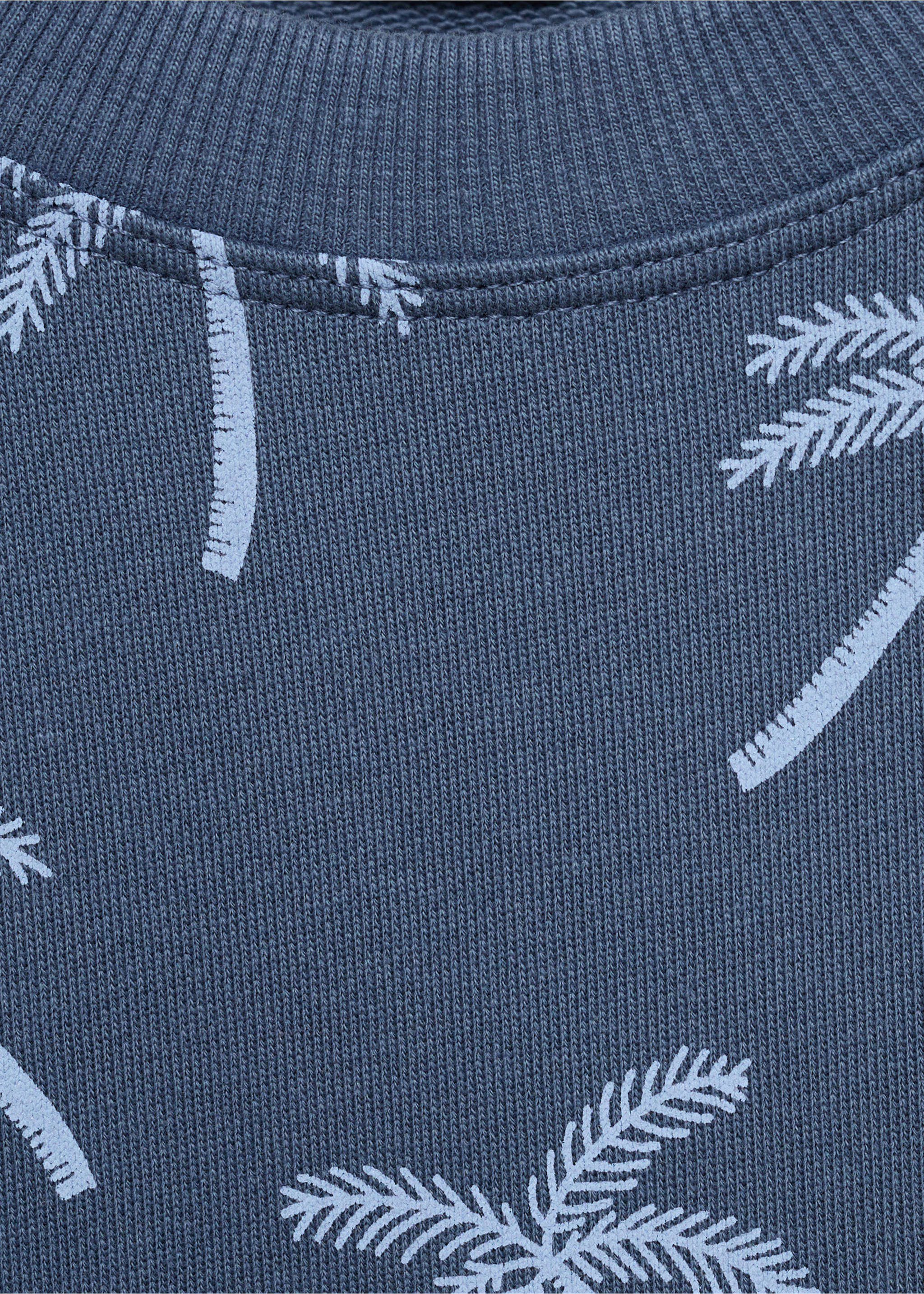 Gemustertes Sweatshirt mit Palmenmotiv - Detail des Artikels 8, Blau. Ref: 87045957-00.
