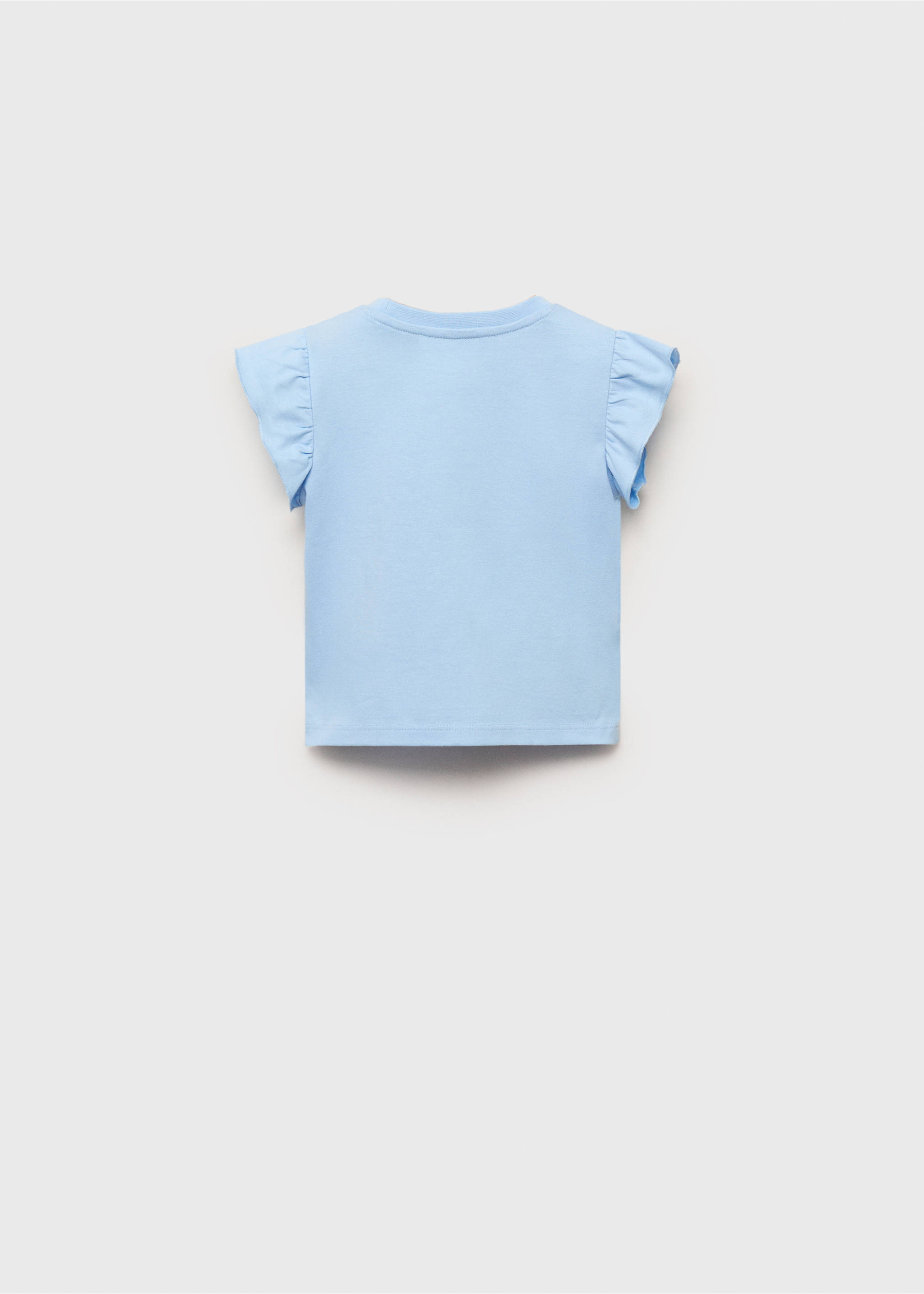 Ruffle embossed t-shirt - Reverse of the article, Sky Blue. Ref: 87045959-00.
