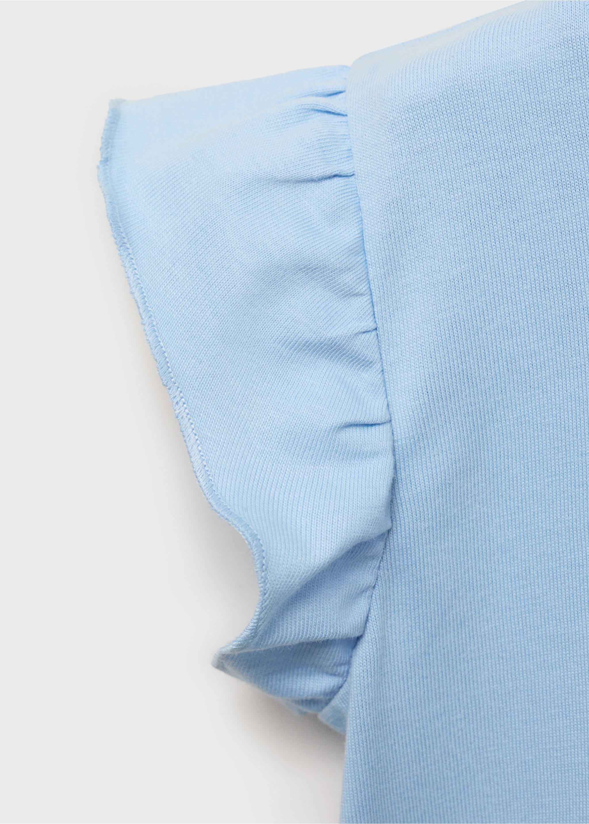 Ruffle embossed t-shirt - Details of the article 0, Sky Blue. Ref: 87045959-00.