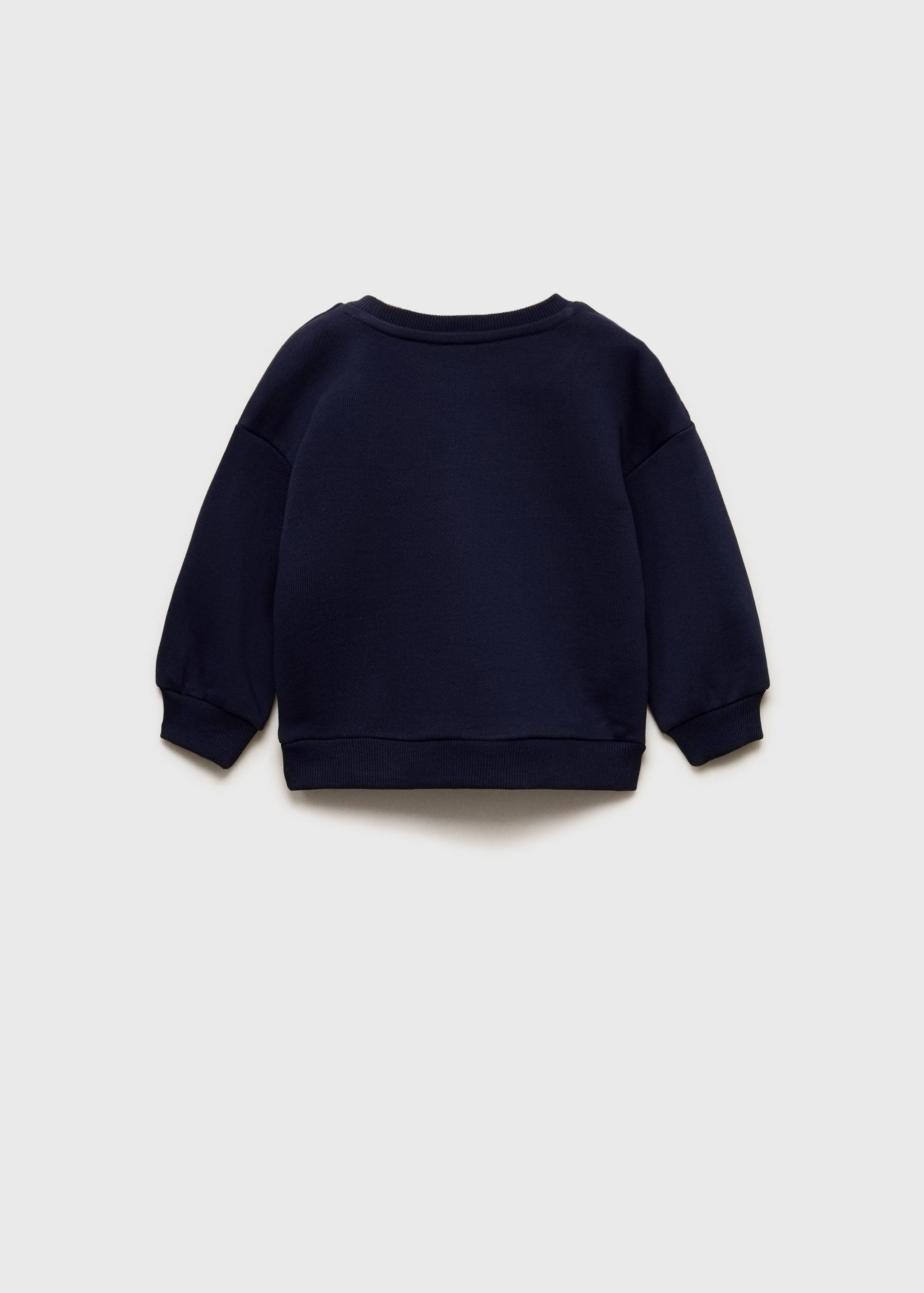 Embroidered detail cotton sweatshirt - Reverse of the article