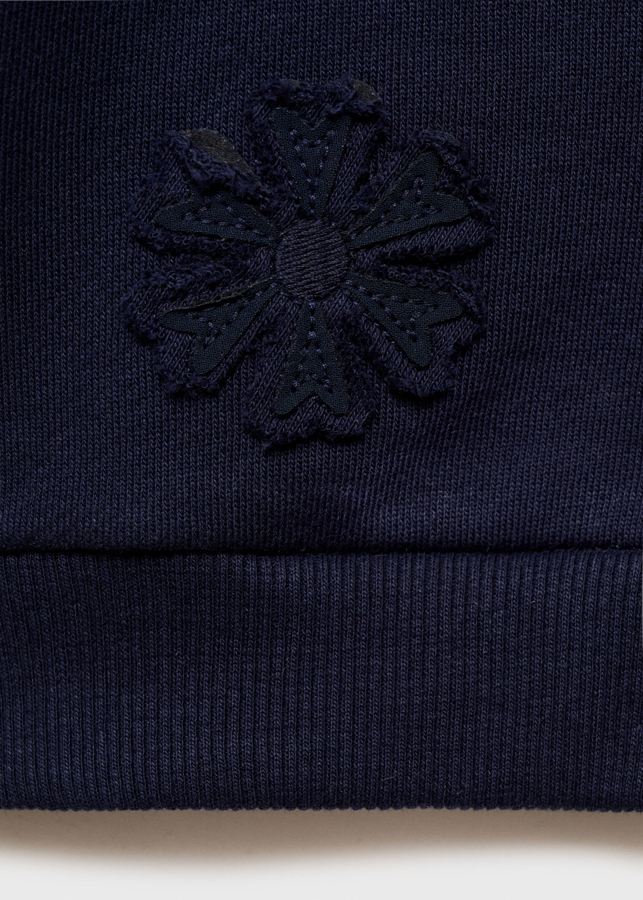 Embroidered detail cotton sweatshirt - Details of the article 0