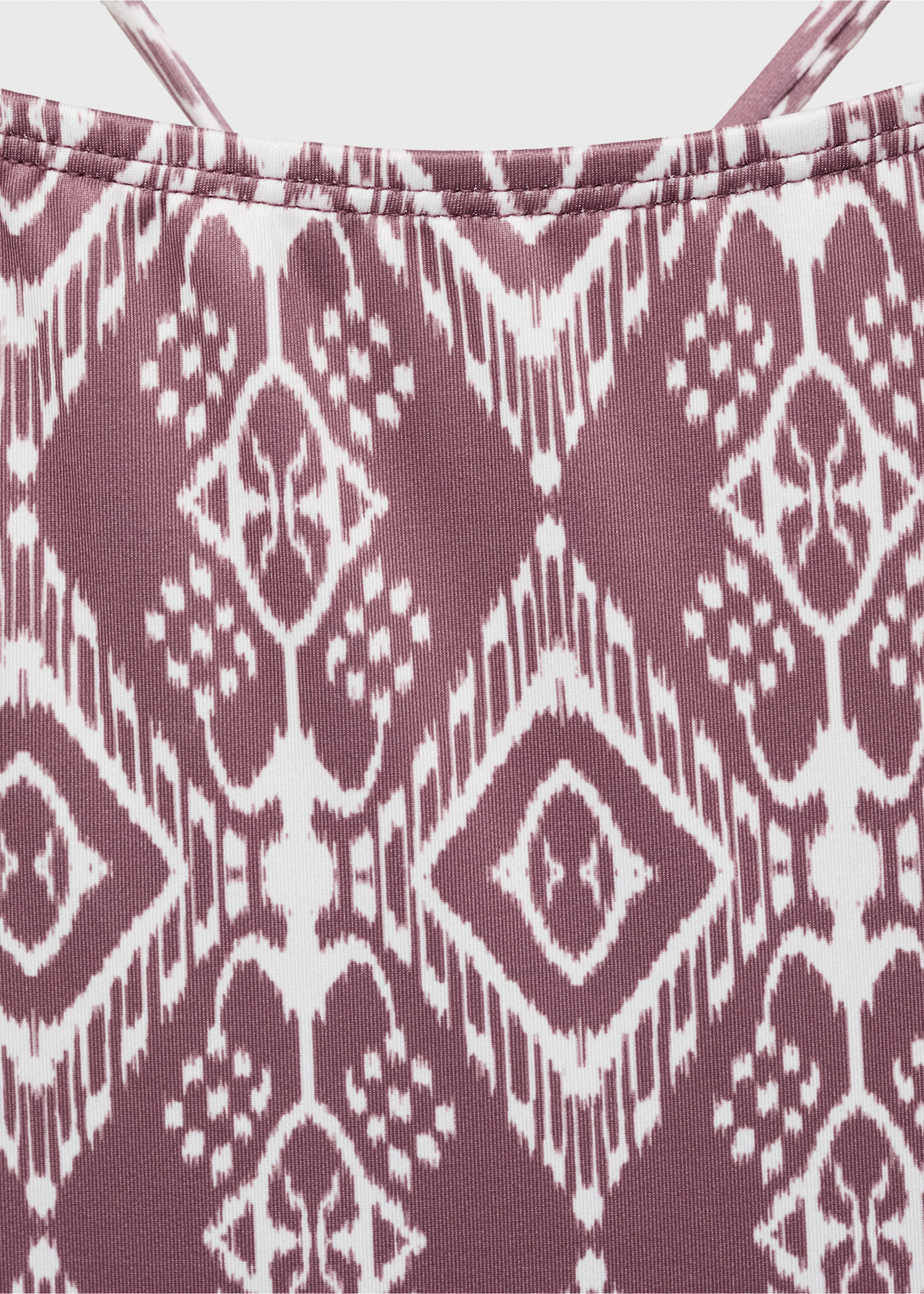 Ethnic-print swimsuit - Details of the article 8, Wine. Ref: 87045975-00.
