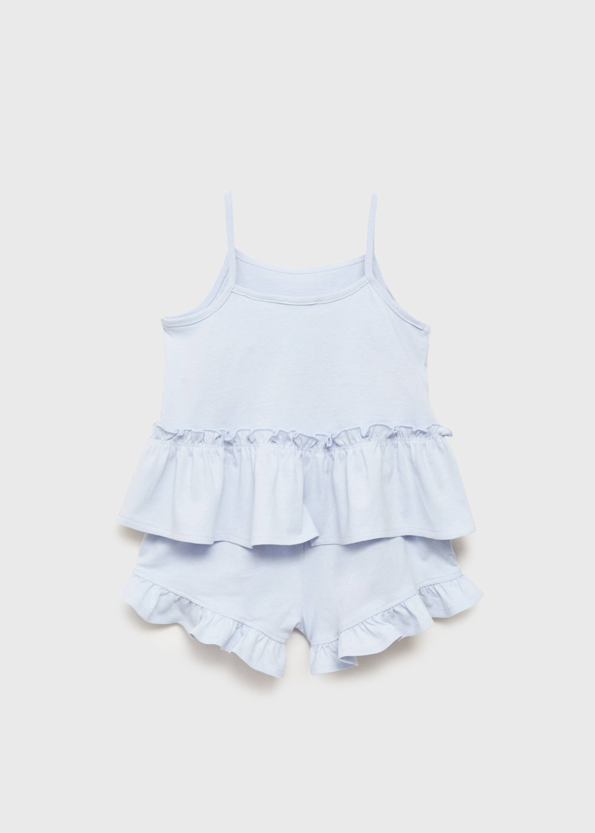 Pyjama shorts with ruffles - Reverse of the article