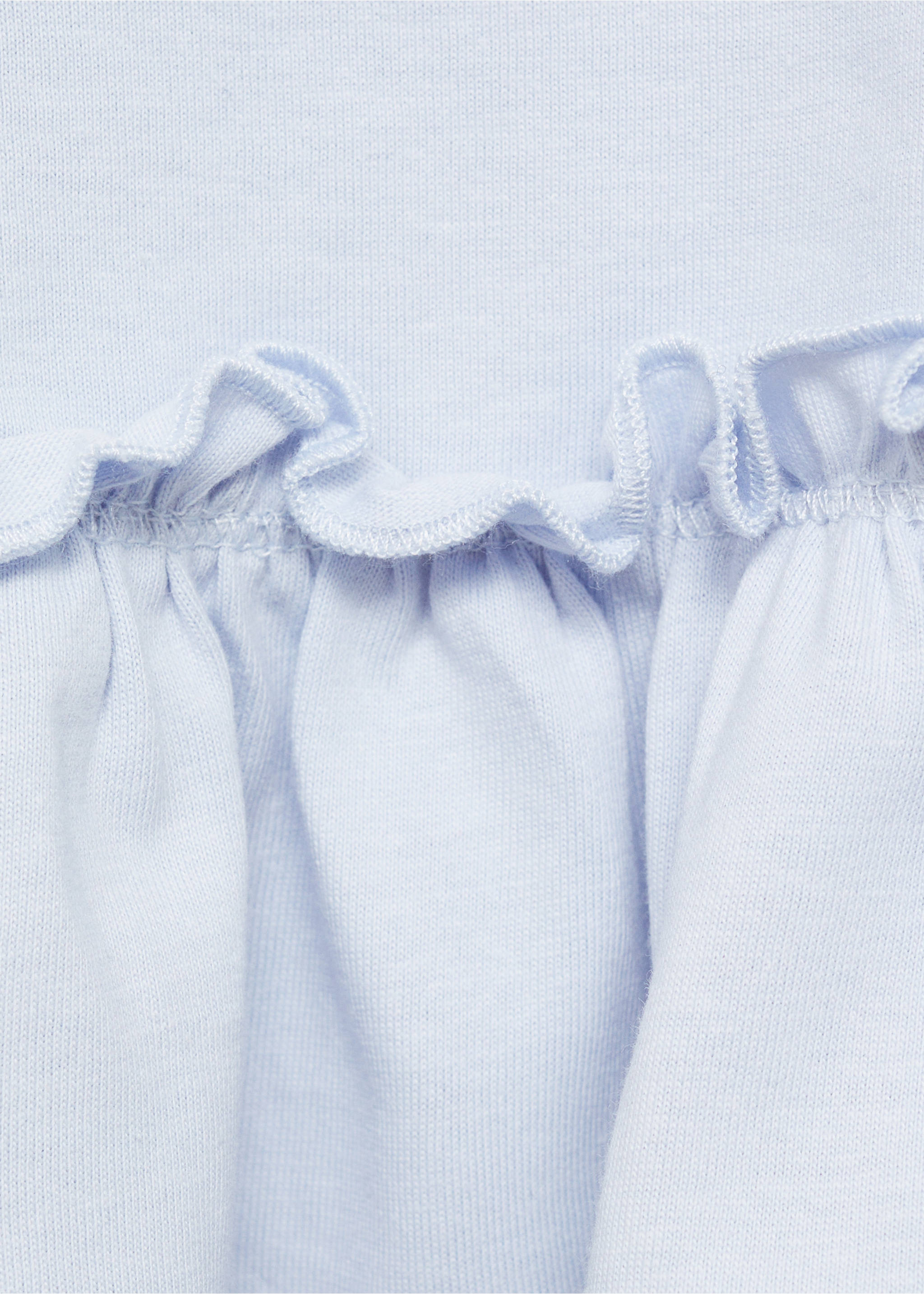 Pyjama shorts with ruffles - Details of the article 8, Sky Blue. Ref: 87045976-00.
