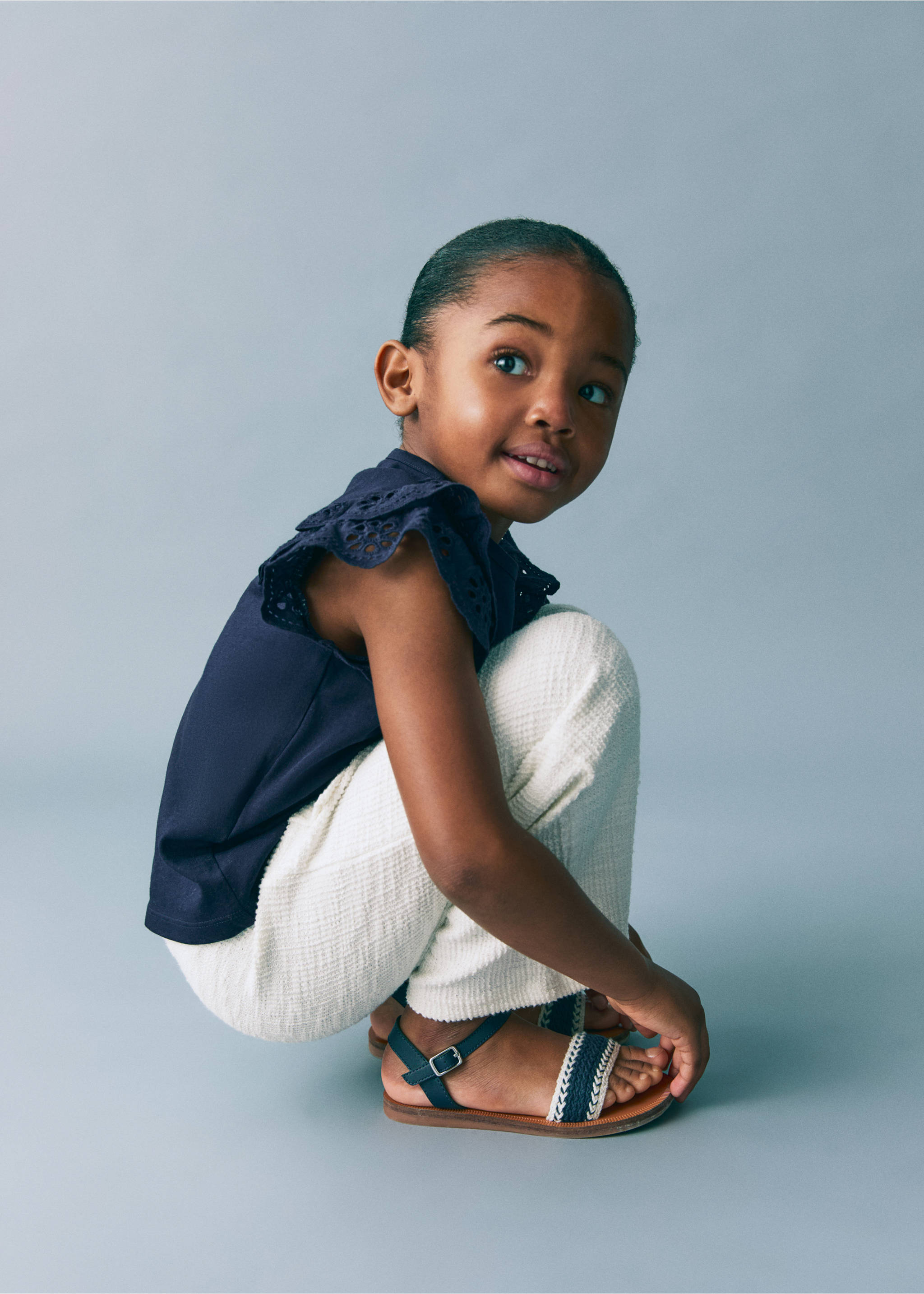 Gerade Tweed-Hose - Detail des Artikels 1, Cremeweiß. Ref: 87045978-00.