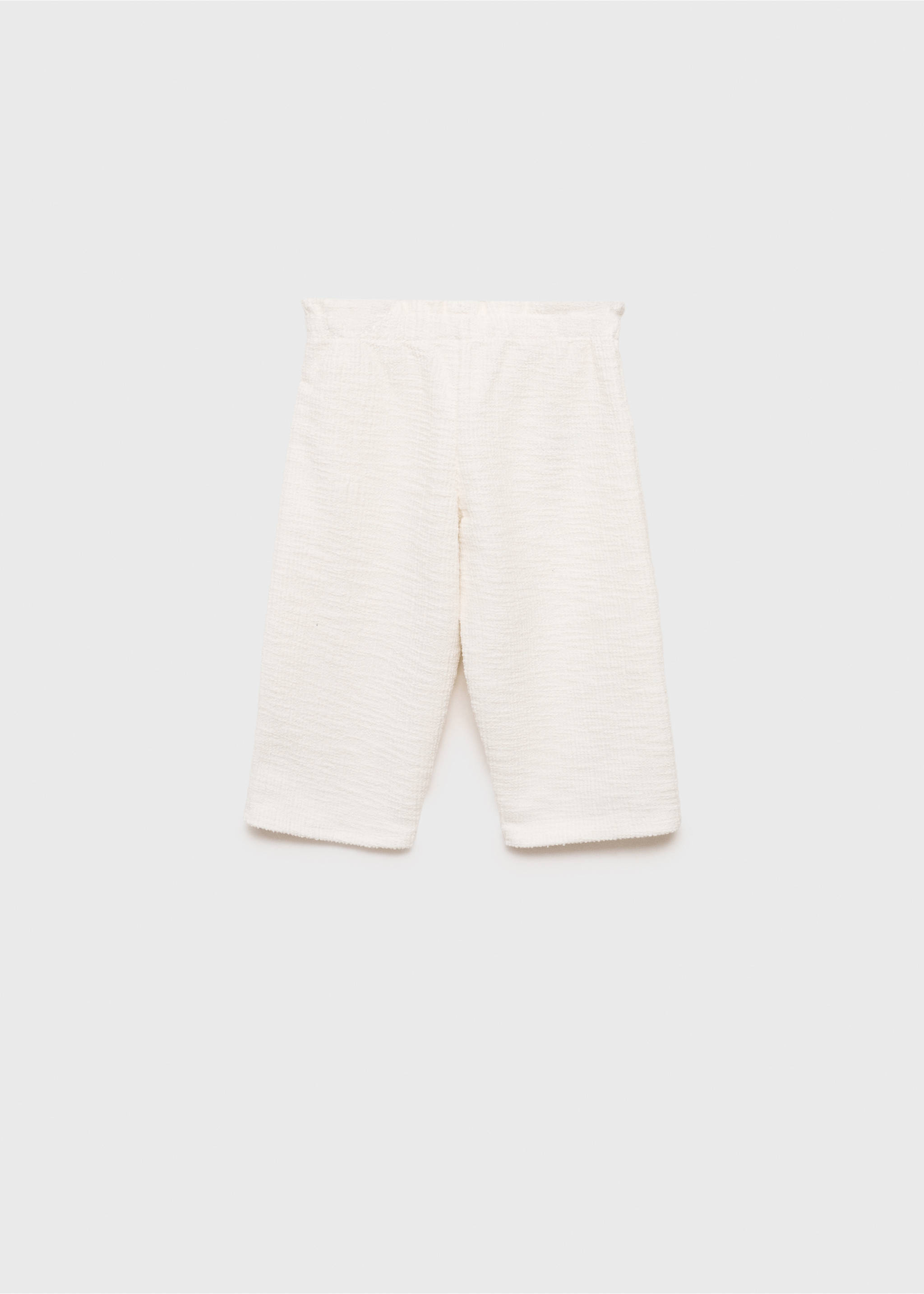 Gerade Tweed-Hose - Rückseite des Artikels, Cremeweiß. Ref: 87045978-00.