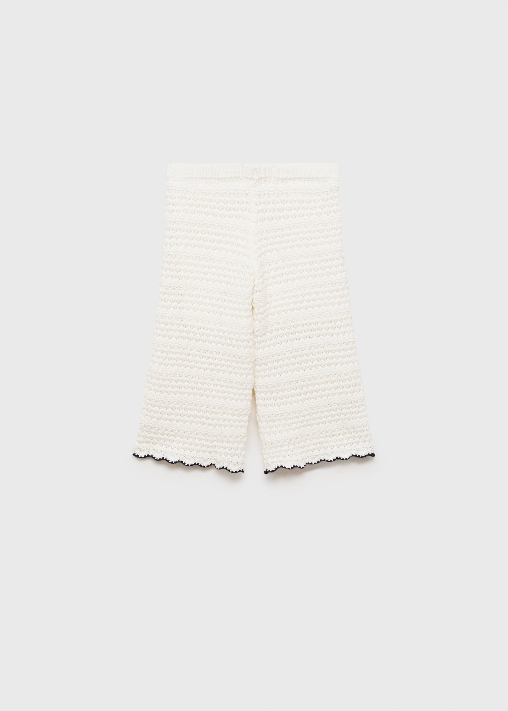 Openwork knitted trousers - Article without model, White. Ref: 87045981-00.