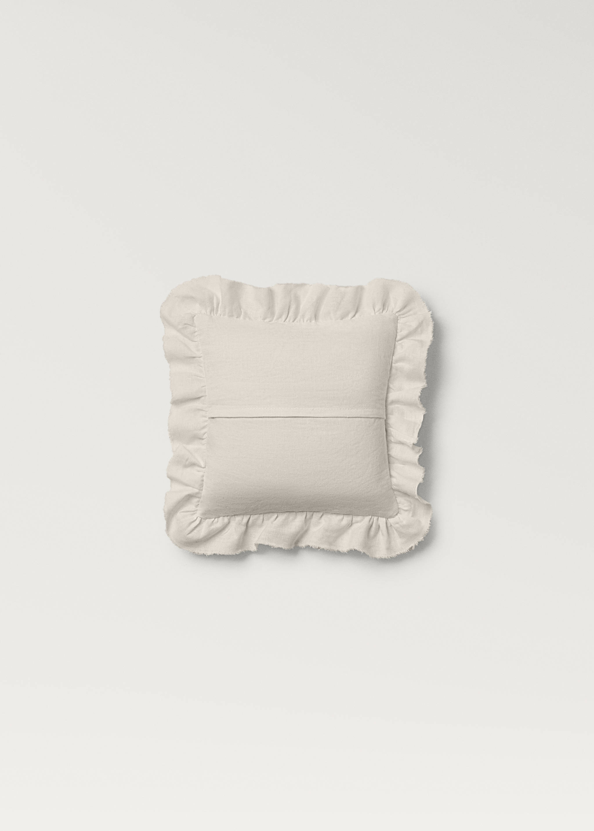 Children’s cotton linen ruffled cushion 20x20 cm - Details of the article 1